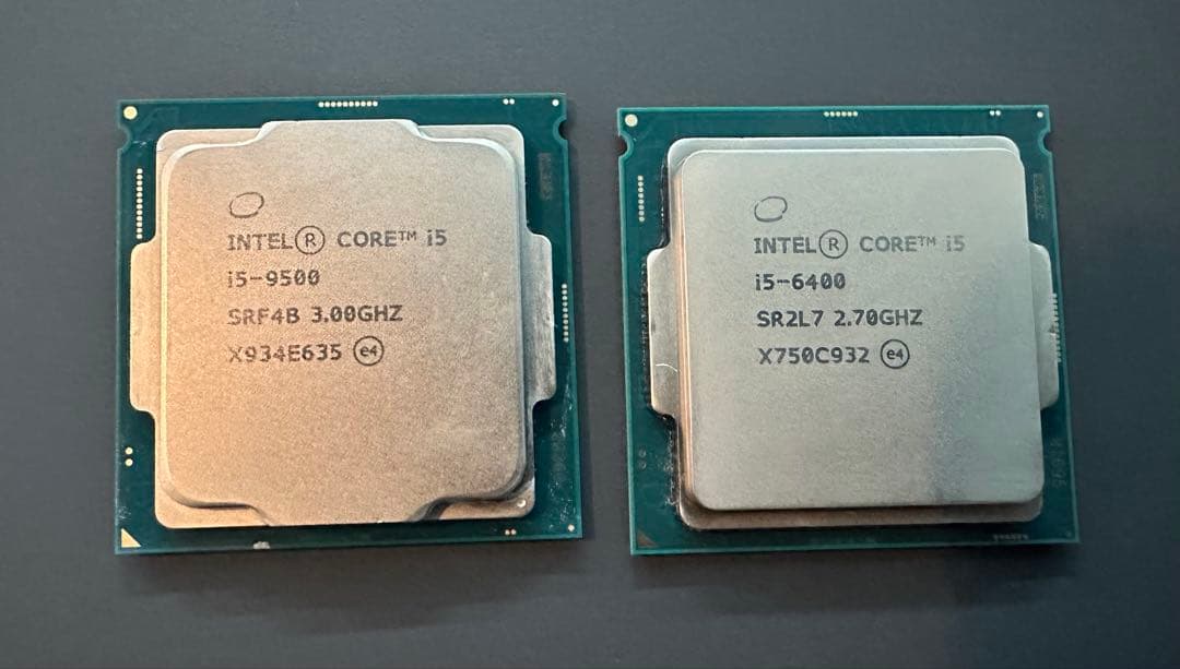 Intel Core i5-9500 & i5-6400 CPUセット