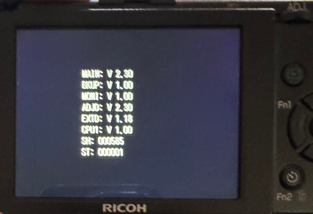 RICOH GR DIGITALⅢ（ショット数585回）