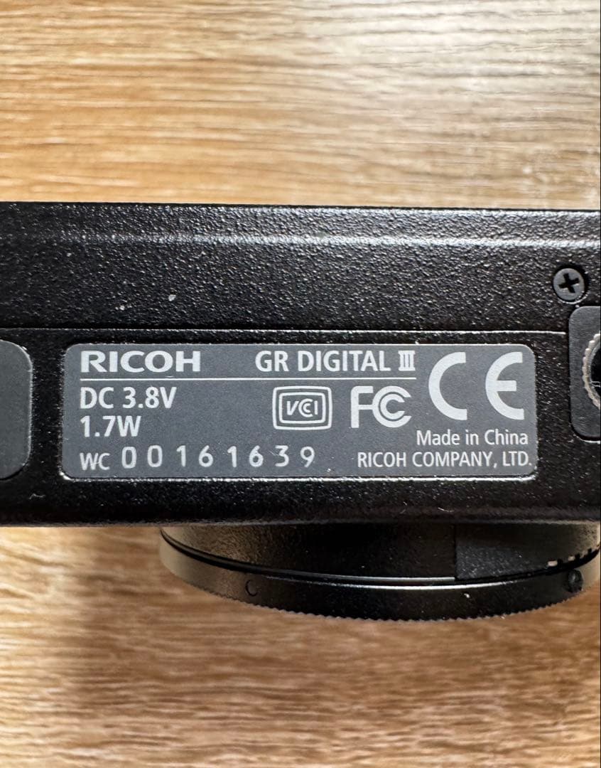 RICOH GR DIGITALⅢ（ショット数585回）