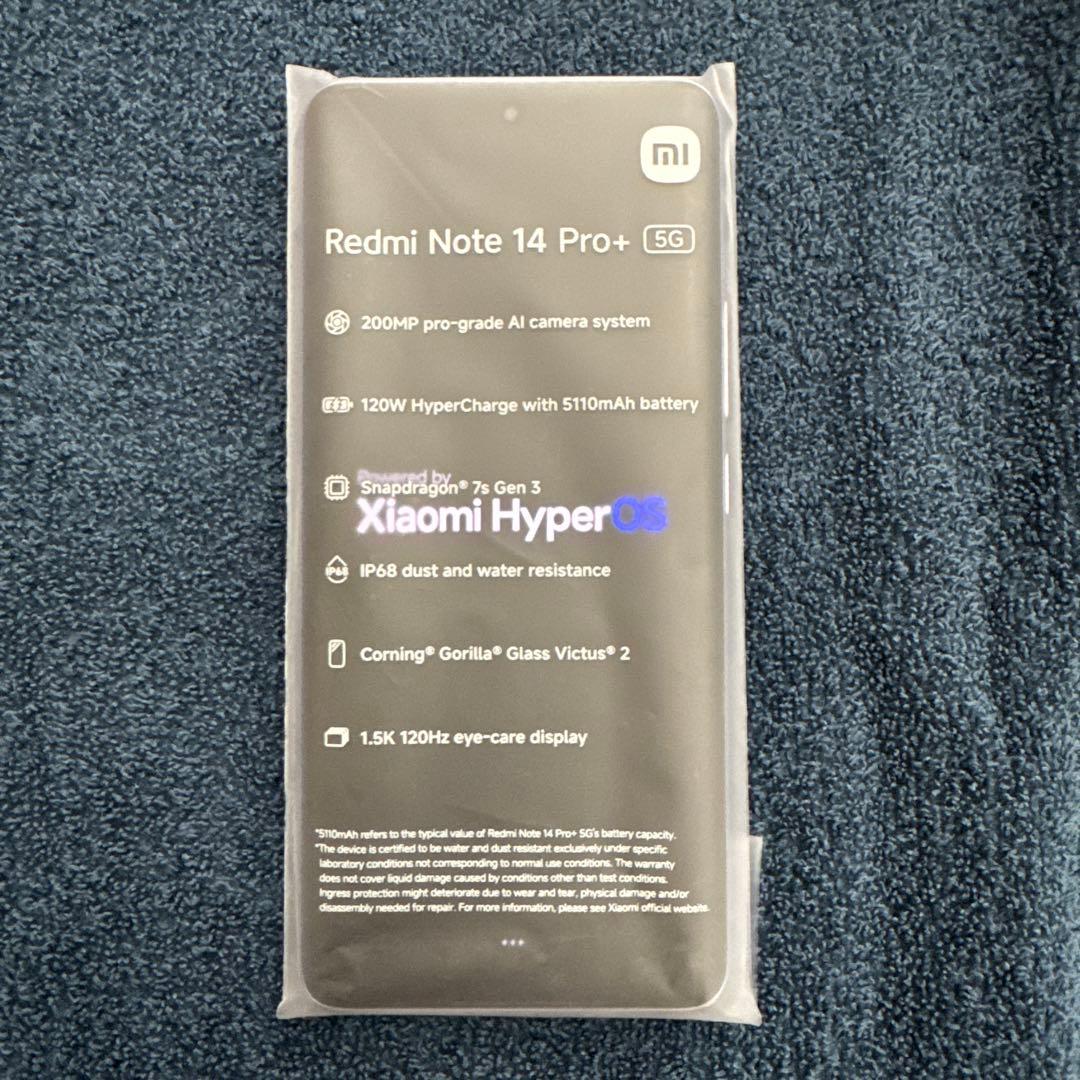 スマートフォン本体 Xiaomi Redmi Note 14 Pro+ 5G 12GB/512GB