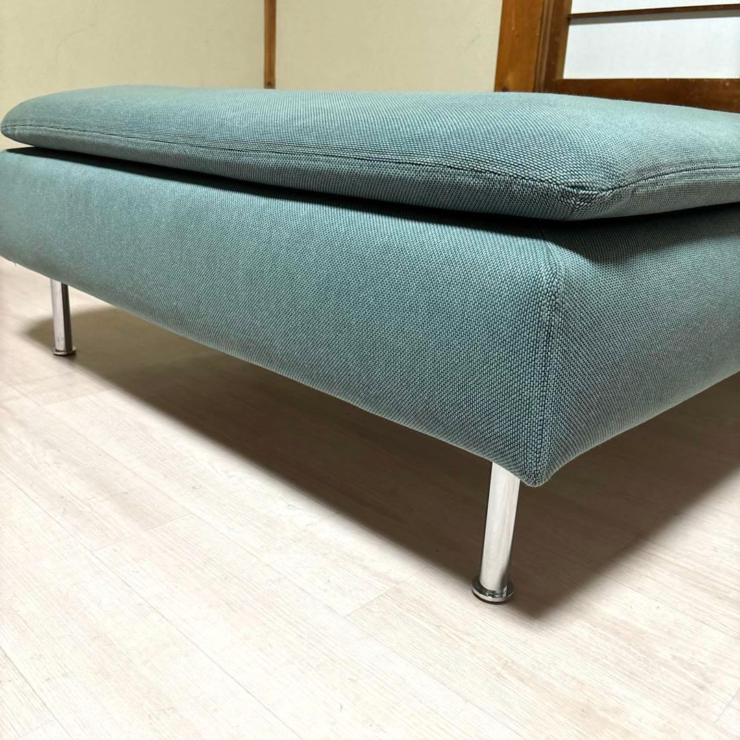 【良品】IKEA ソーデルハムン オットマン ターコイズ