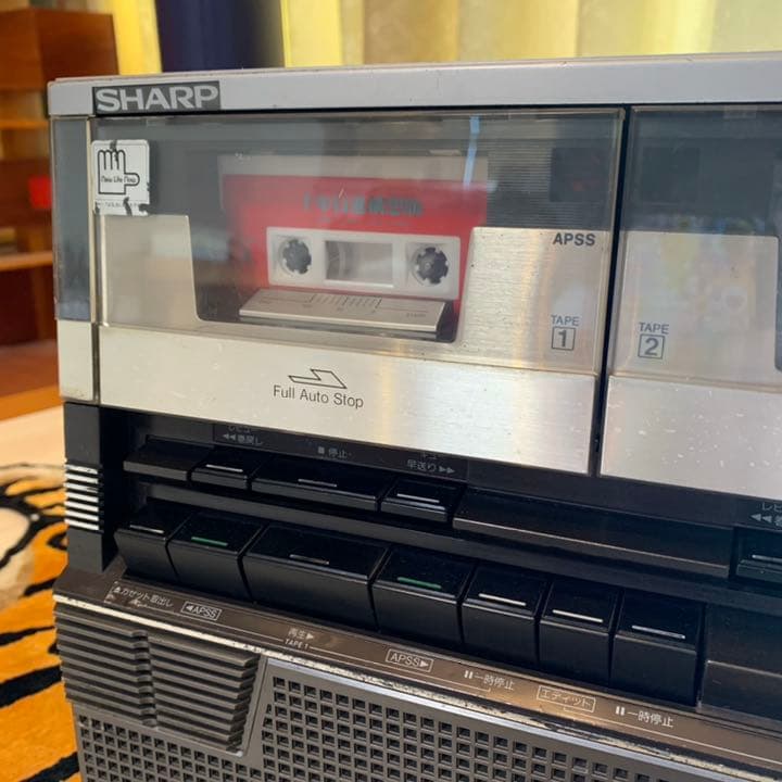 年代物 SHARP ザ・サーチャーW GF-808 ラジカセ　searcher