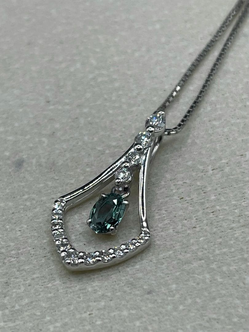 JA161★高級 アレキサンドライト0.22ct D pt ヘッド 鑑別付