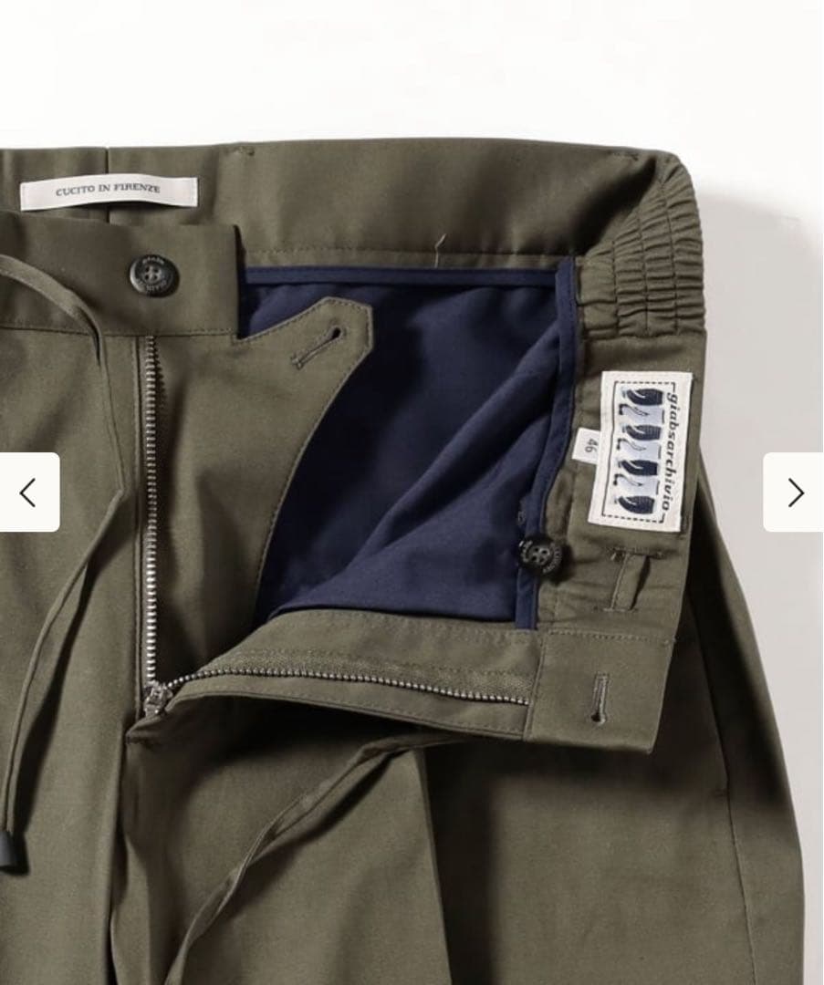 【別注】giabsarchivio / MASACCIO 1プリーツ スラックス