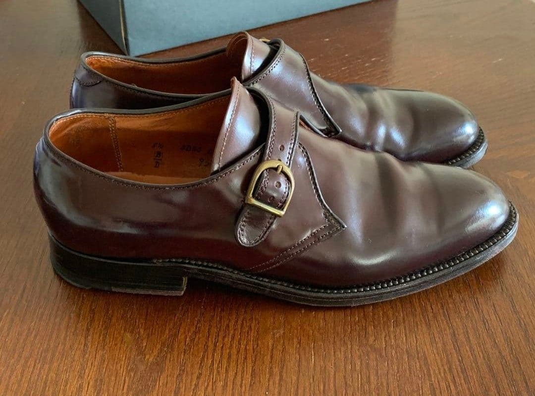 オールデン　コードバン　954 バーガンディ　靴　シューズ