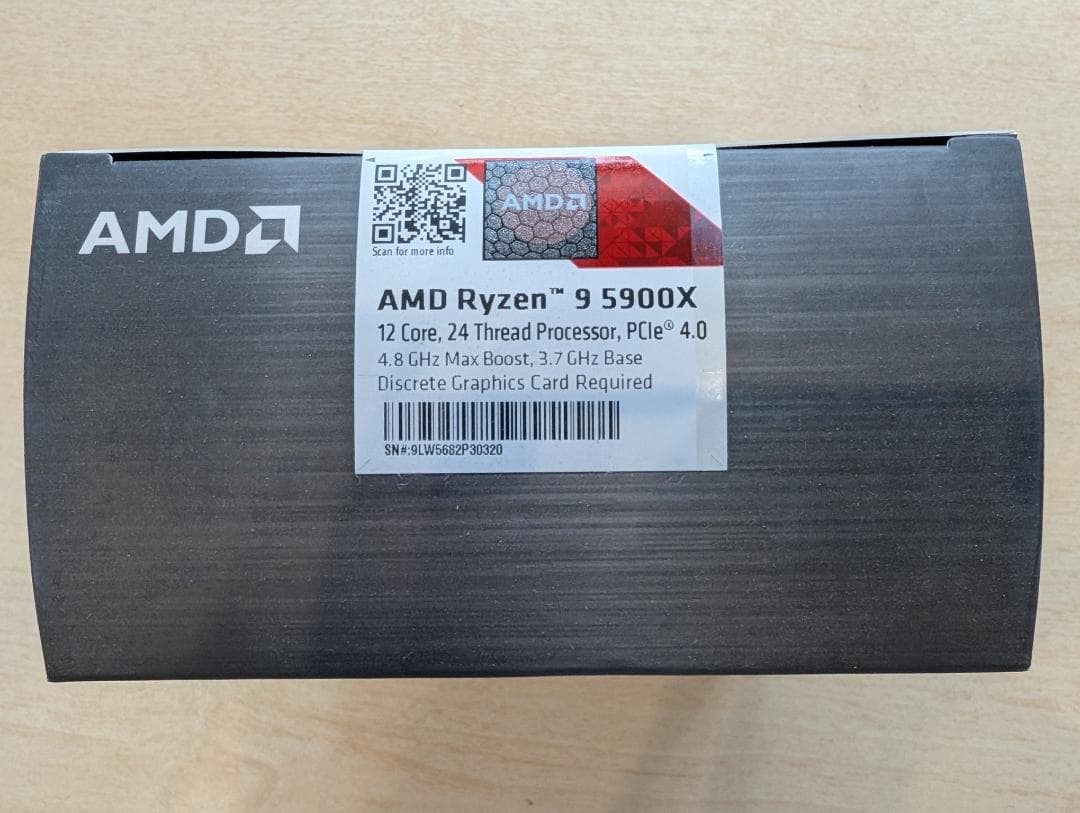 AMD Ryzen 9 5900X 12コア/24スレッド CPU