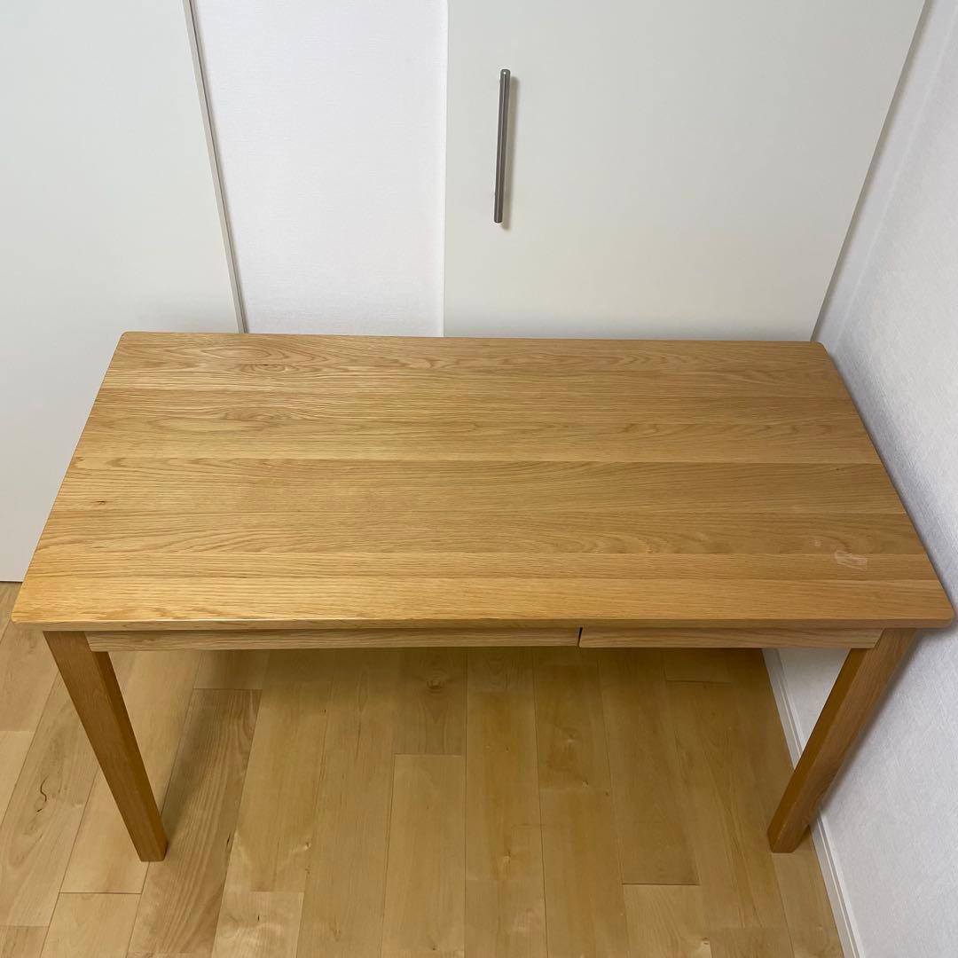 木製デスク　無印良品　オーク材