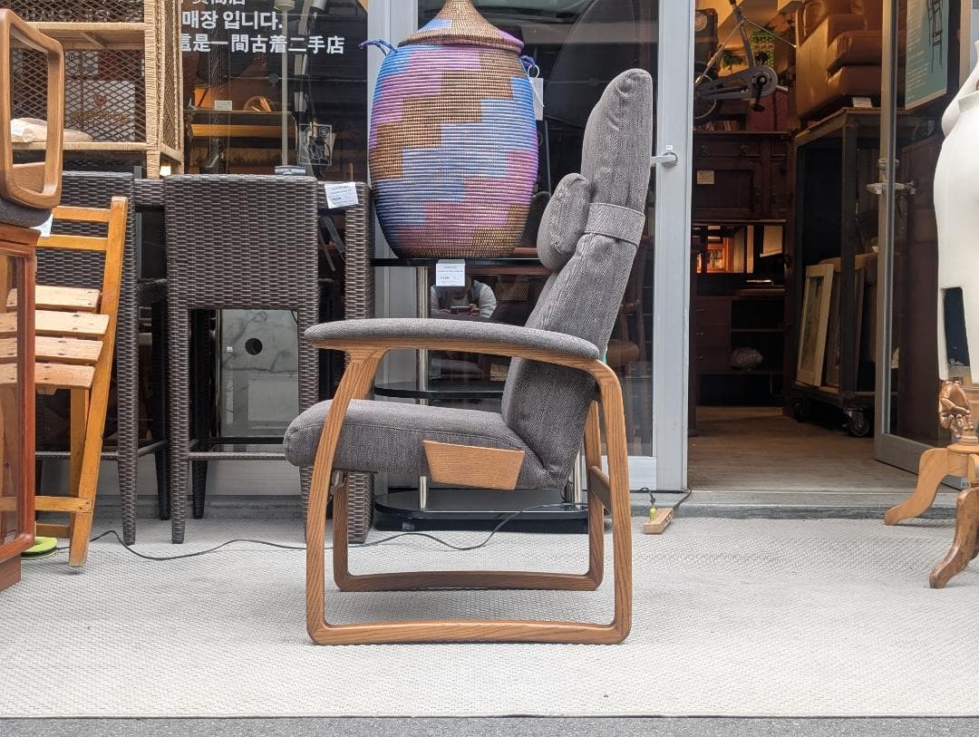 現行☆FUJI FURNITURE／Rauha／リクライニングチェア＋オットマン