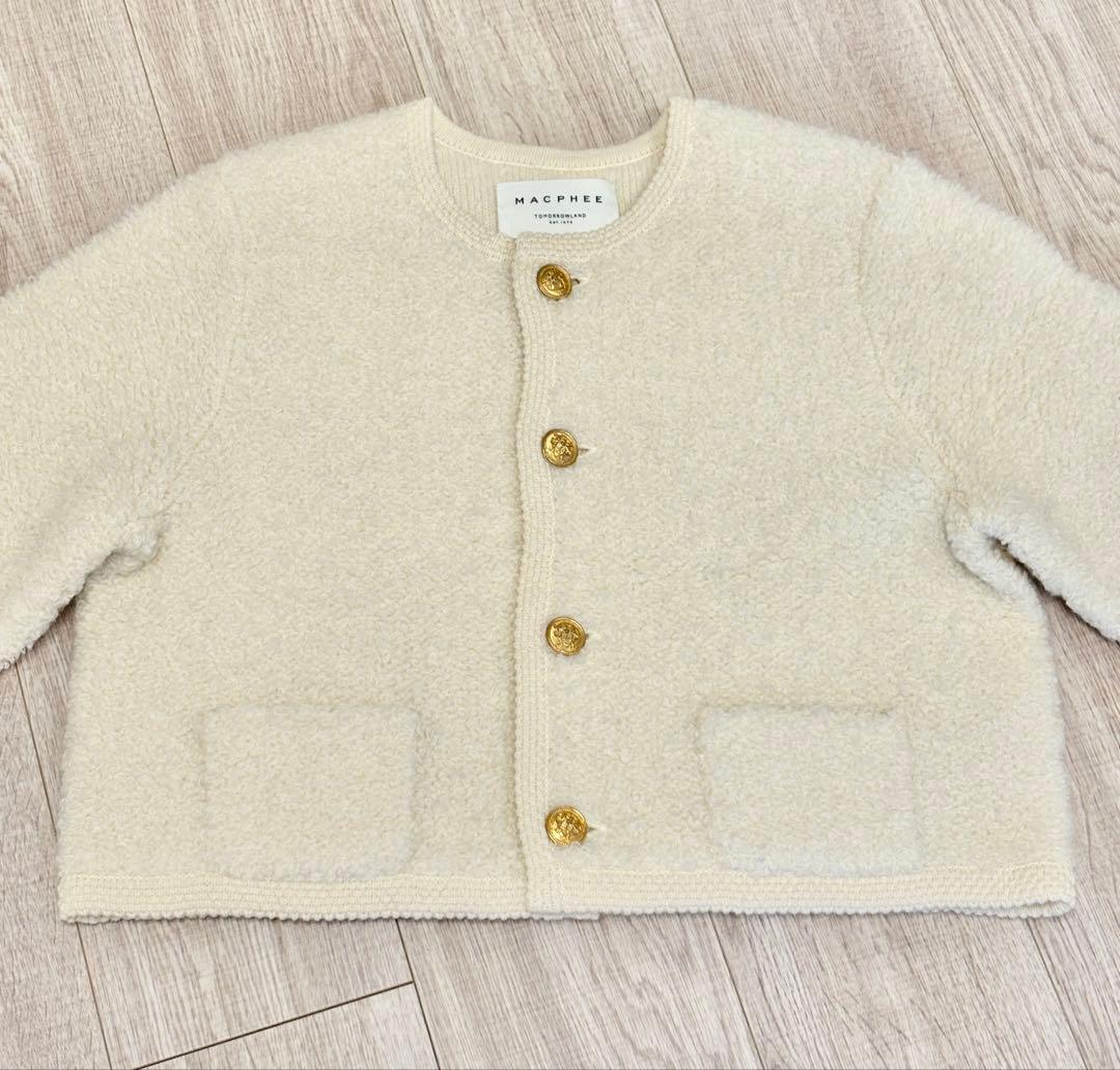 MACPHEE ムートン　カーディガン