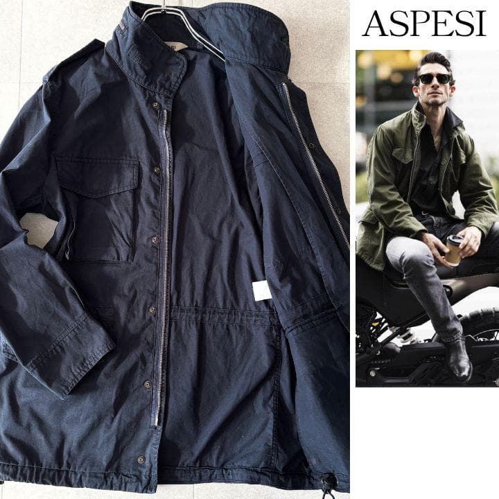 希少✨️アスペジ GIUB ミニフィールド M-65 M 紺 コットンツイル