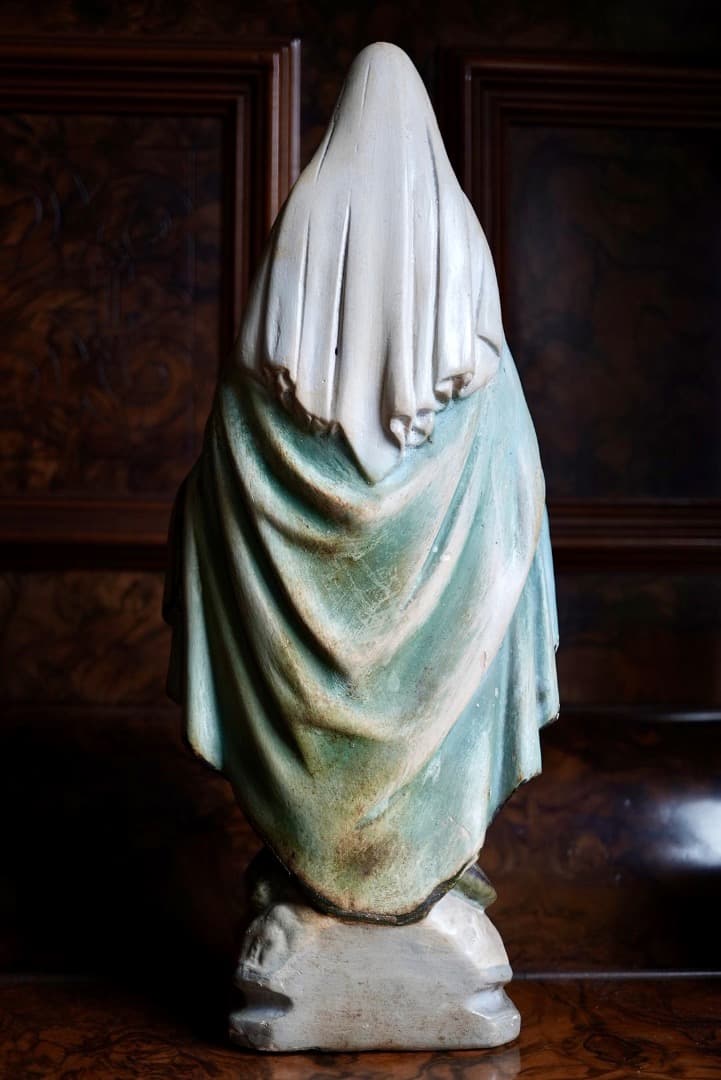 ◎フランスアンティーク　癒しの御顔、美しい聖母マリア像