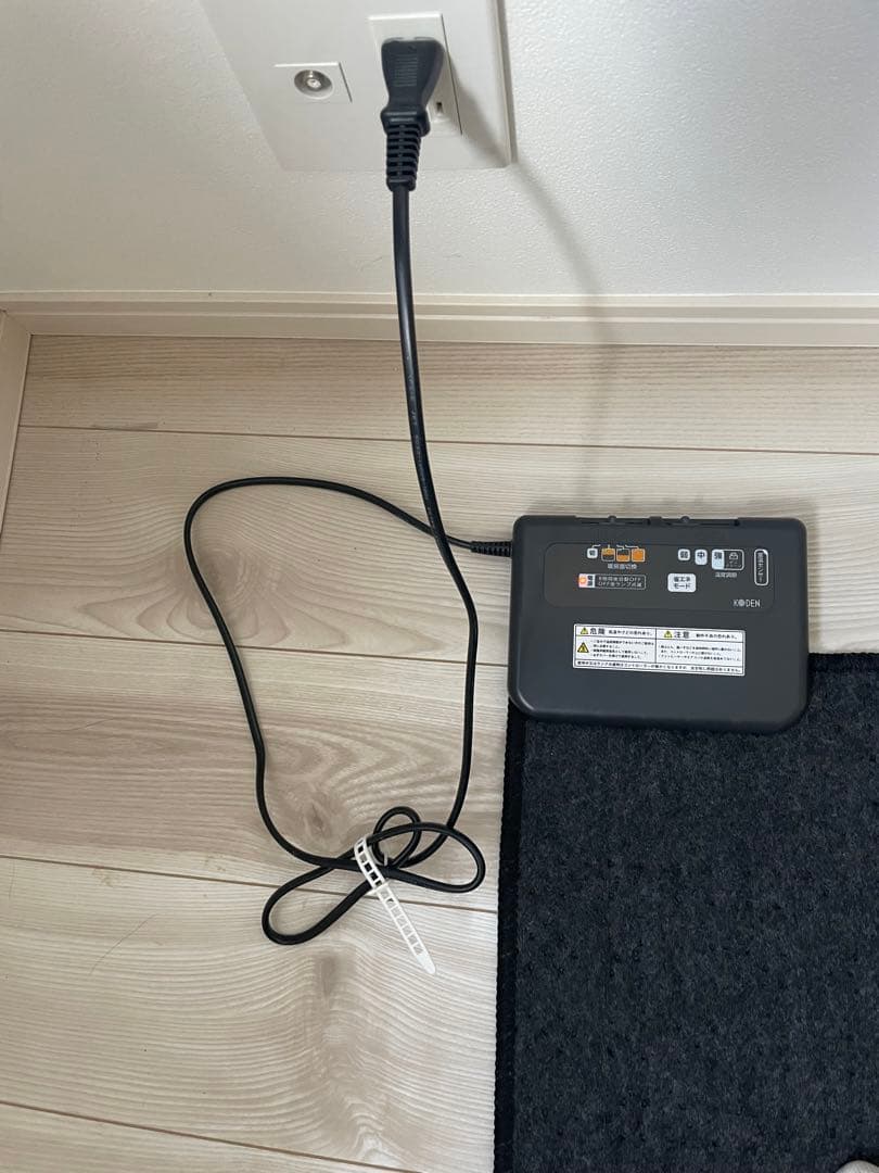 電気カーペットと極太シャギーラグセット　185cmX185cm　キャメル