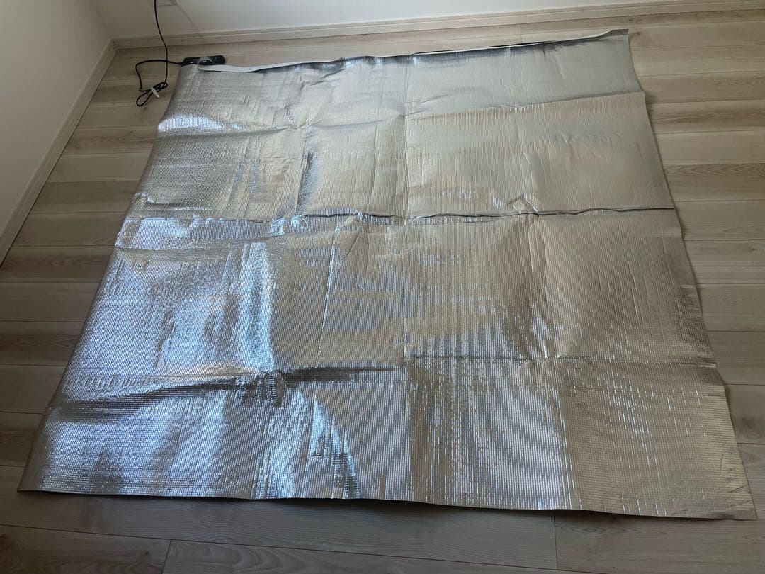 電気カーペットと極太シャギーラグセット　185cmX185cm　キャメル