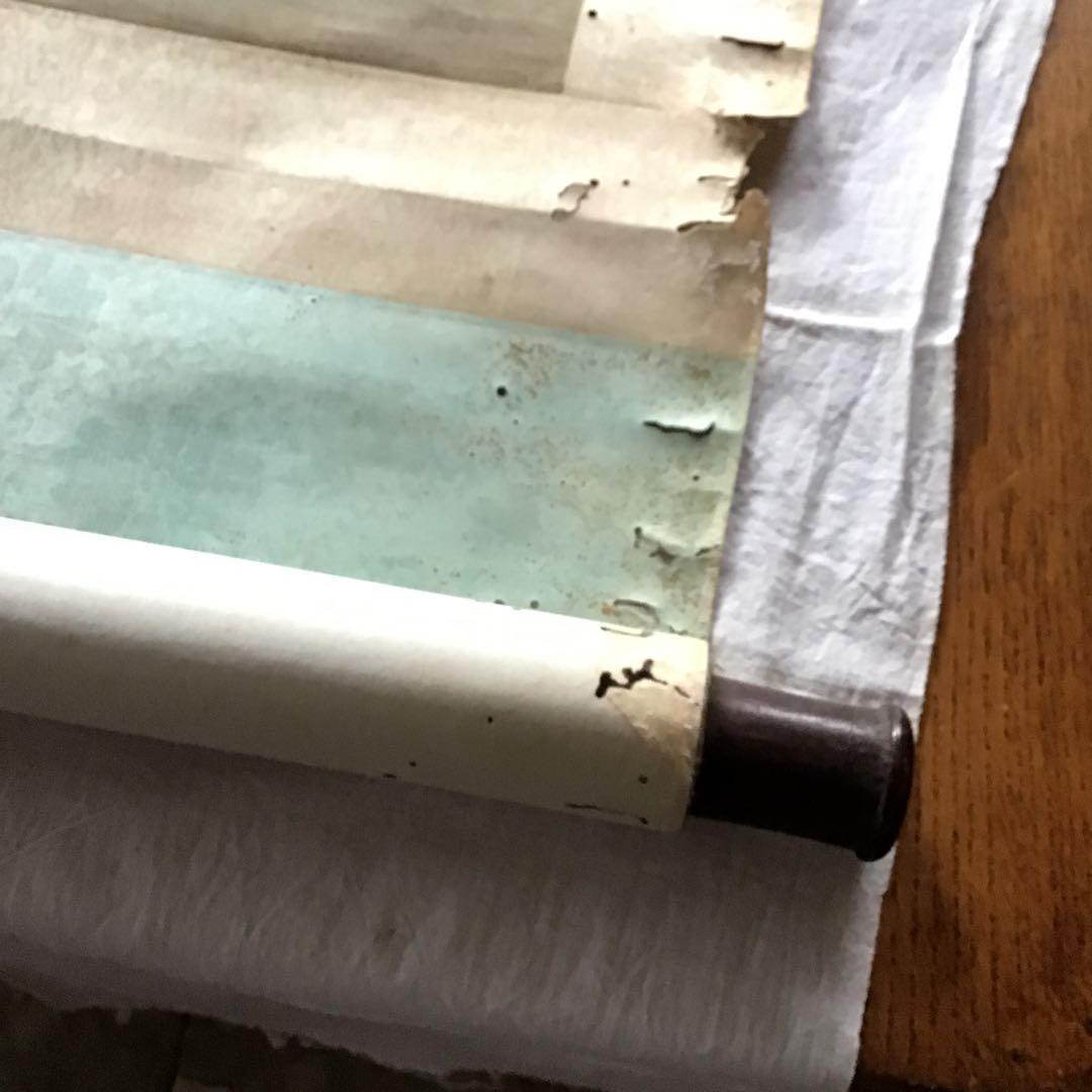 中国美術　骨董　掛軸「文伯仁」画　観瀑図　設色絹本