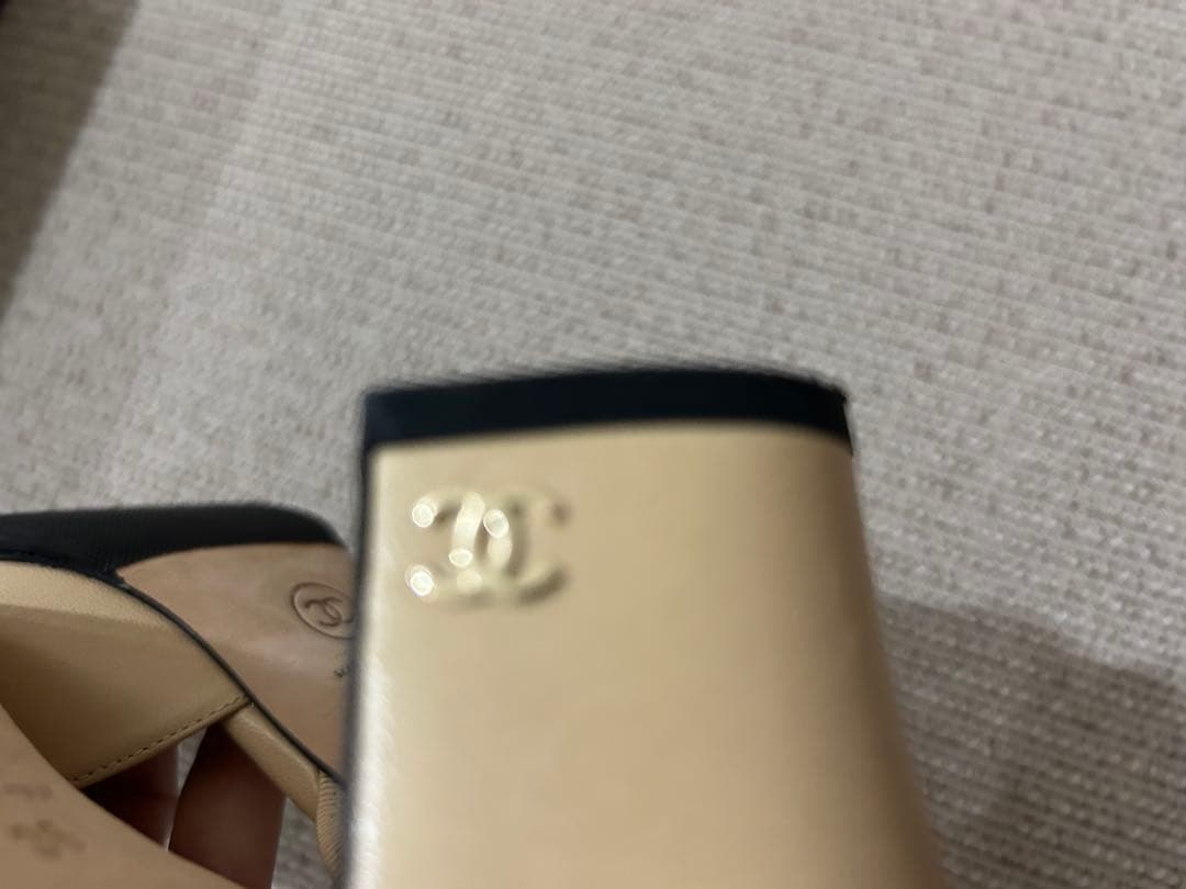 未使用　CHANEL スリングバックサンダル