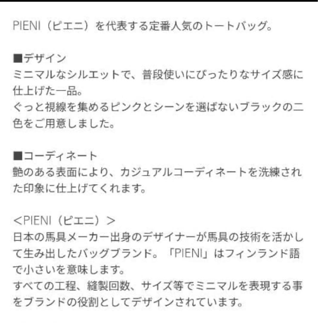 PIENI　ピエニ　TOTE S バッグ