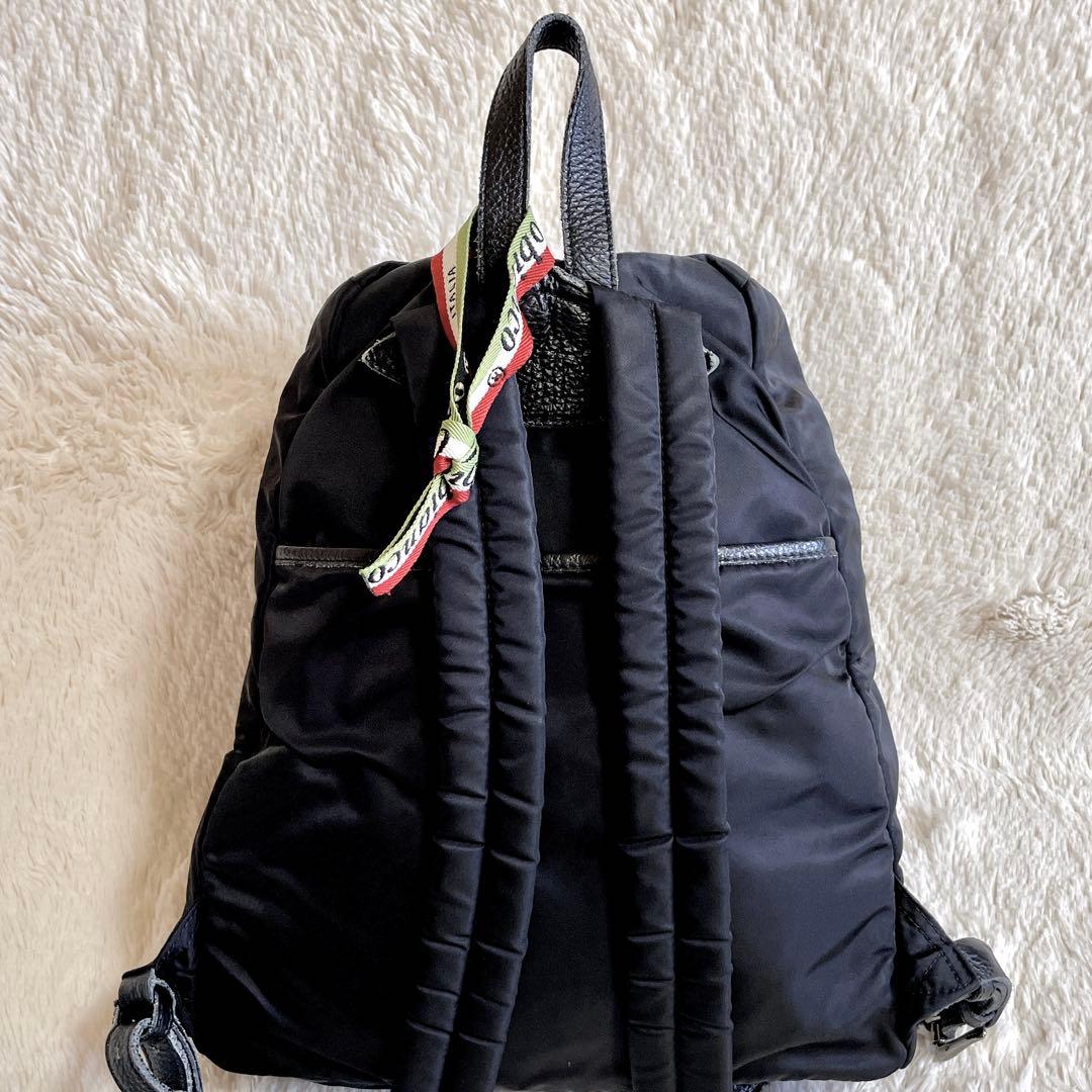 美品 Orobianco オロビアンコ レザー 切り替え バックパック リュック