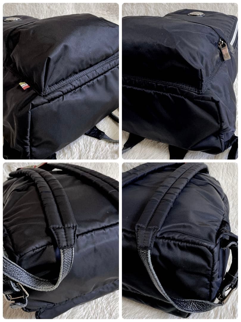 美品 Orobianco オロビアンコ レザー 切り替え バックパック リュック