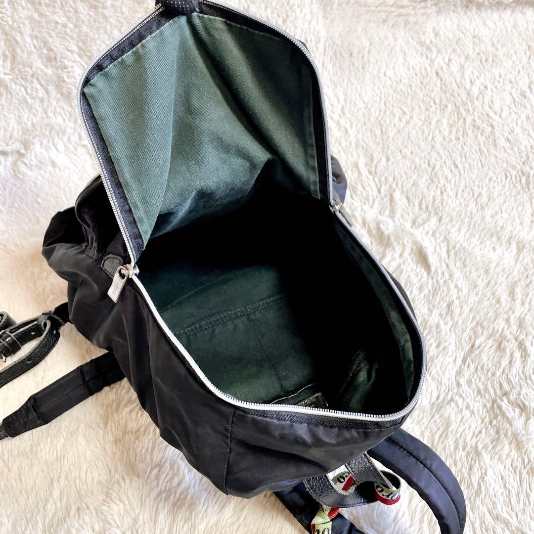 美品 Orobianco オロビアンコ レザー 切り替え バックパック リュック