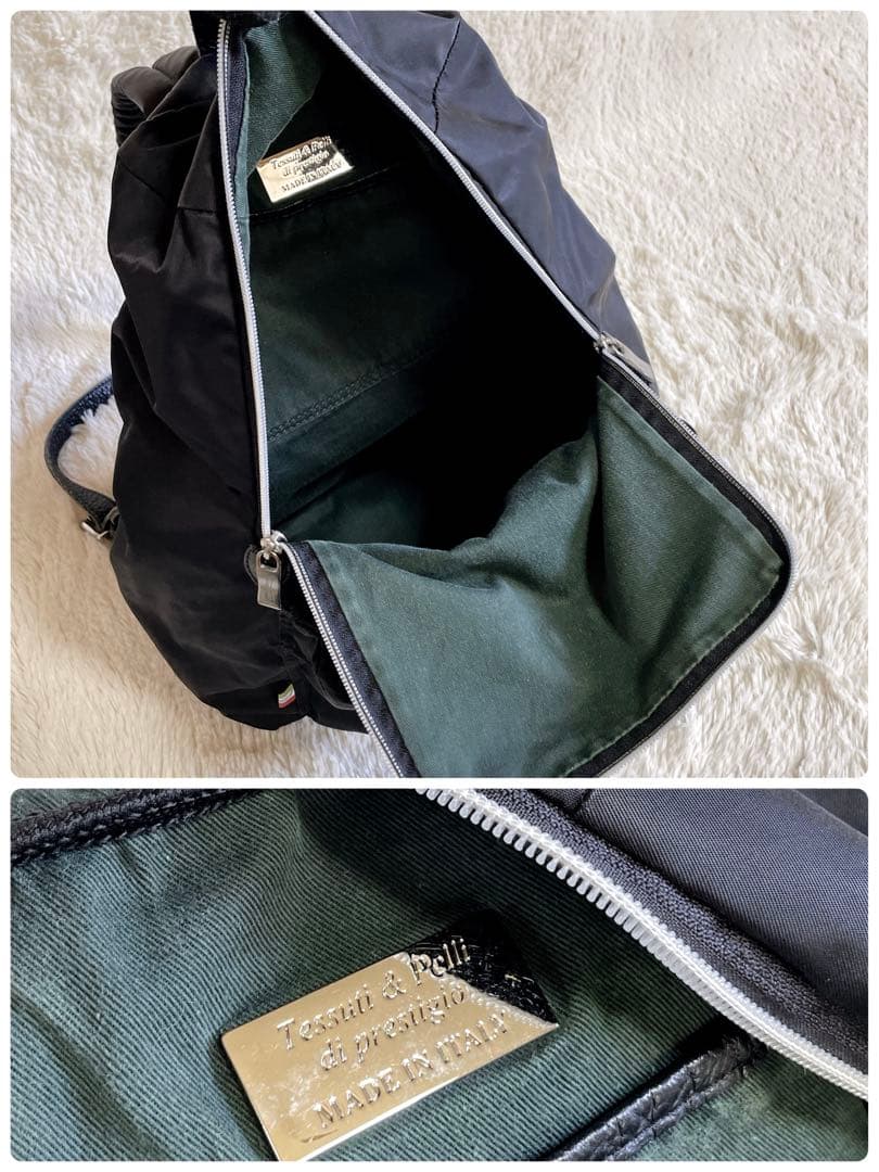 美品 Orobianco オロビアンコ レザー 切り替え バックパック リュック