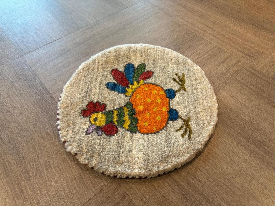 手織りペルシャギャッベ チェアマット 42cm カシュクリイラン シラーズ産