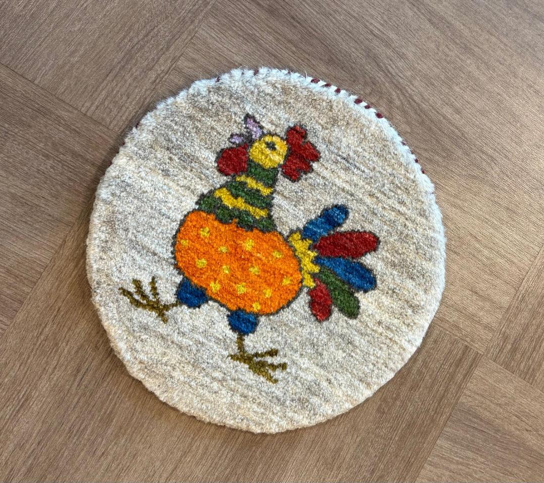 手織りペルシャギャッベ チェアマット 42cm カシュクリイラン シラーズ産