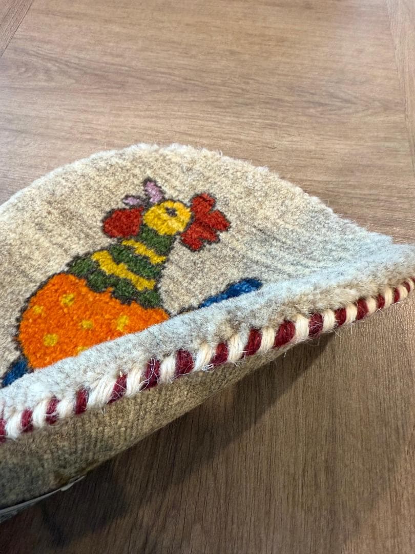 手織りペルシャギャッベ チェアマット 42cm カシュクリイラン シラーズ産