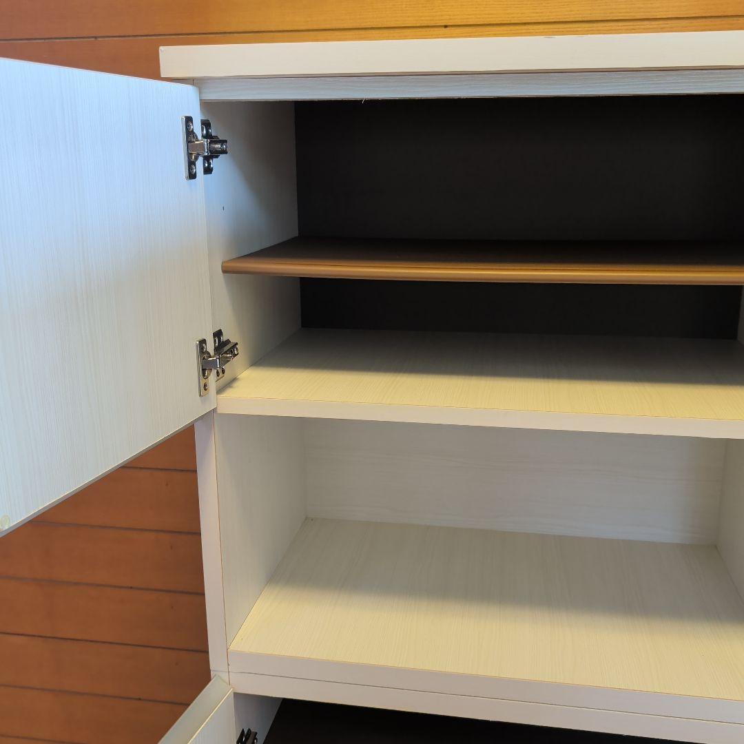 下駄箱 ハイタイプ 幅90 ピタゴラス 国産 完成品 ホワイトウォッシュ