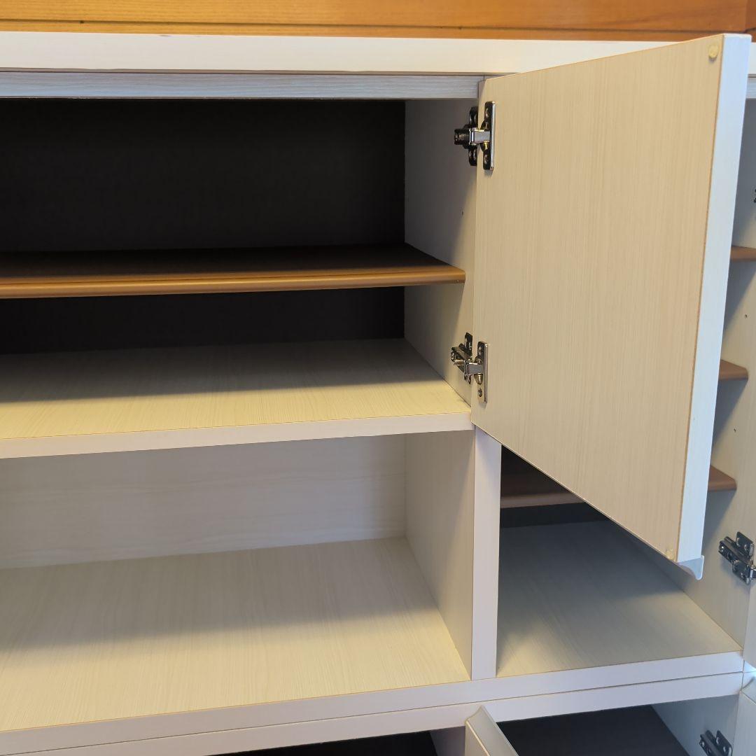 下駄箱 ハイタイプ 幅90 ピタゴラス 国産 完成品 ホワイトウォッシュ