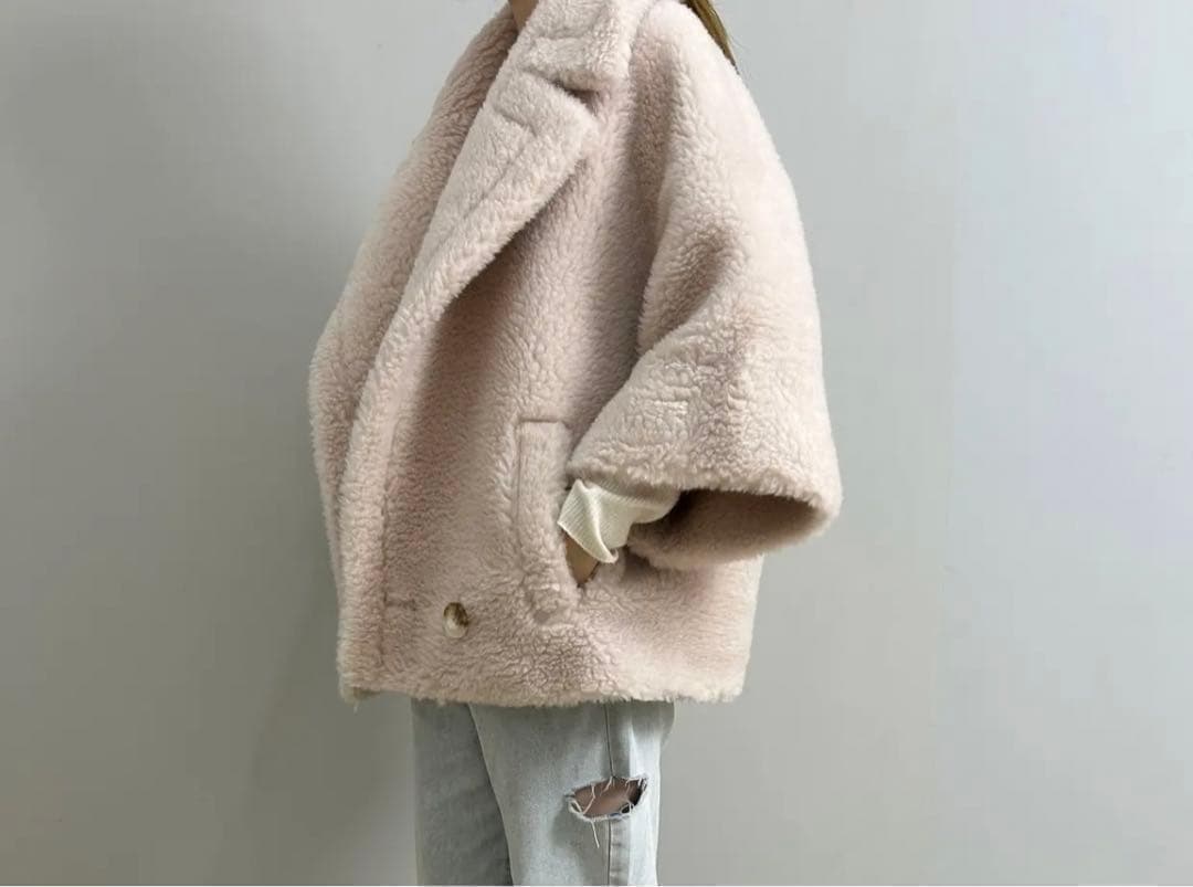 新品未使用 ベアテーラードコート アルパカ素材 ライトベージュ