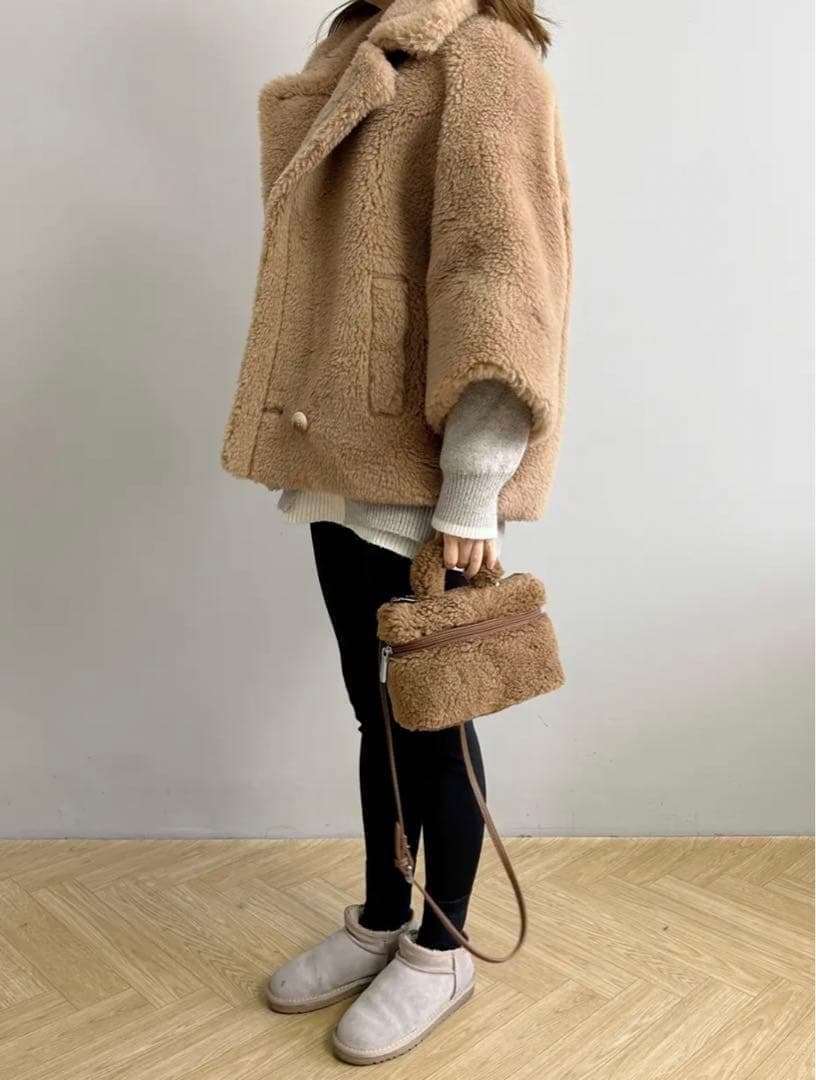 新品未使用 ベアテーラードコート アルパカ素材 ライトベージュ