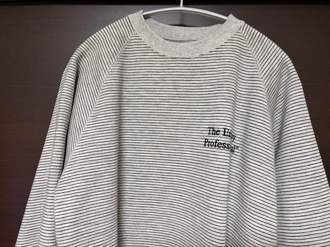 BORDER CREW NECK SWEAT (GRAY) Ｓ