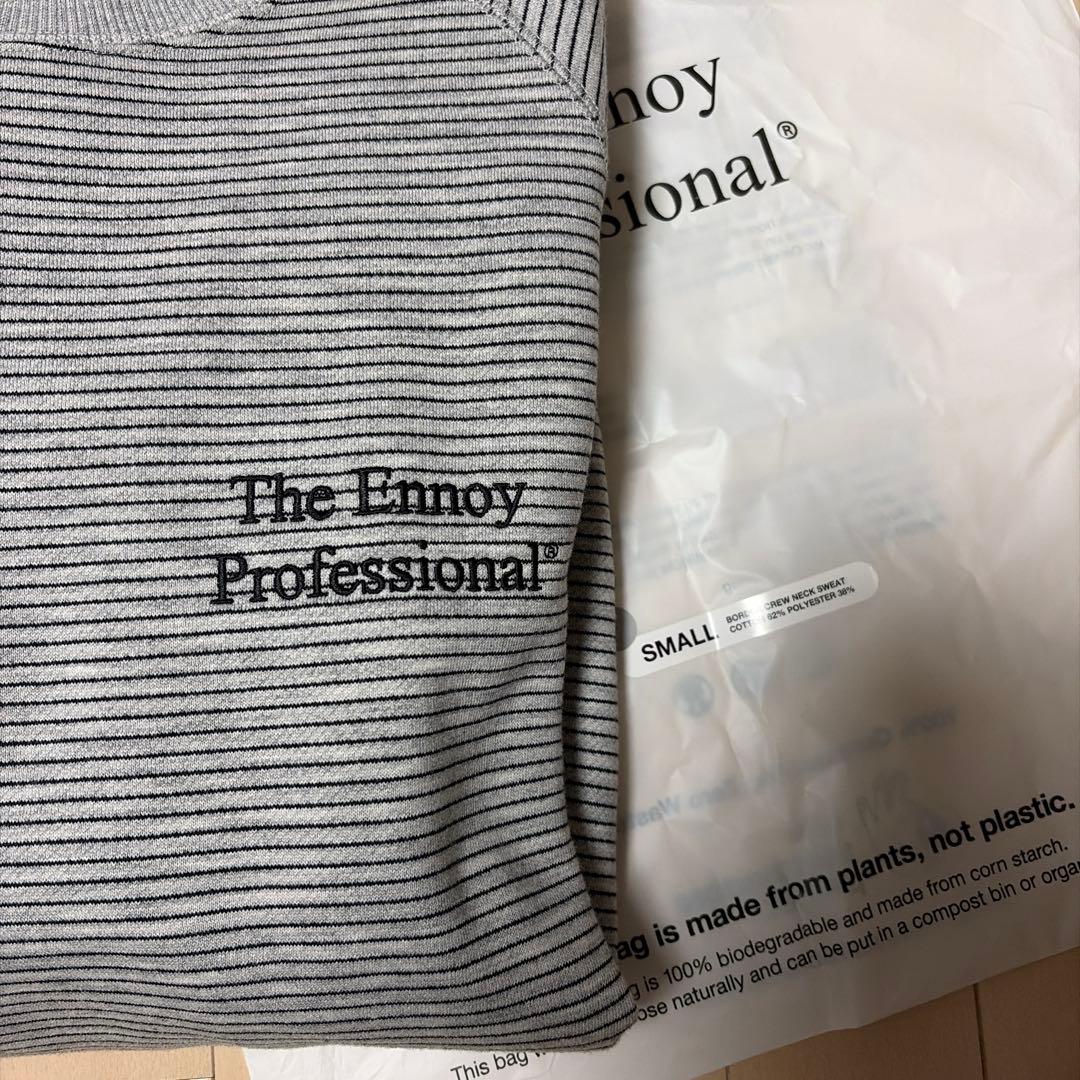 BORDER CREW NECK SWEAT (GRAY) Ｓ