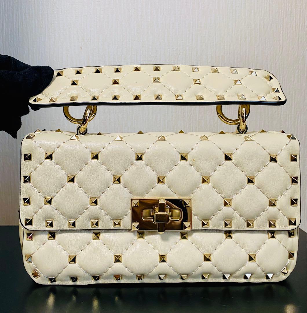 VALENTINO ロックスタッズスパイクスモールショルダーバッグ