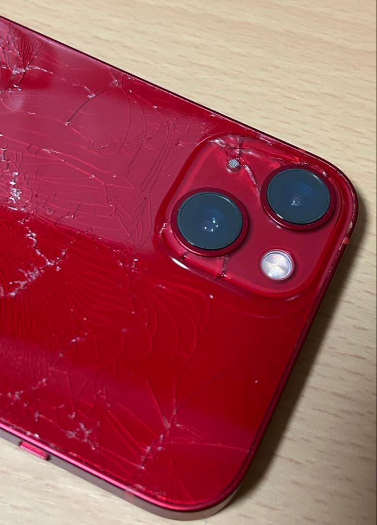 Apple iPhone 13 レッド 128GB 本体 裏面傷　液晶交換済
