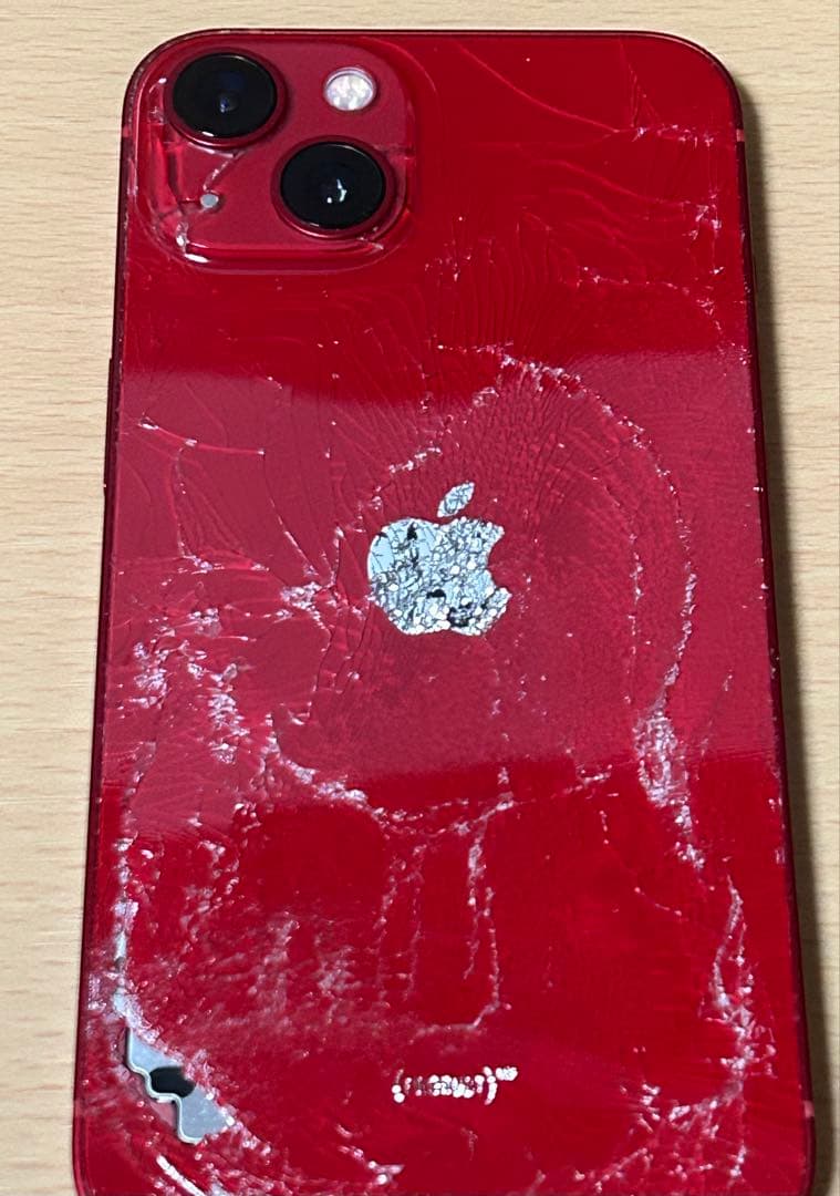 Apple iPhone 13 レッド 128GB 本体 裏面傷　液晶交換済