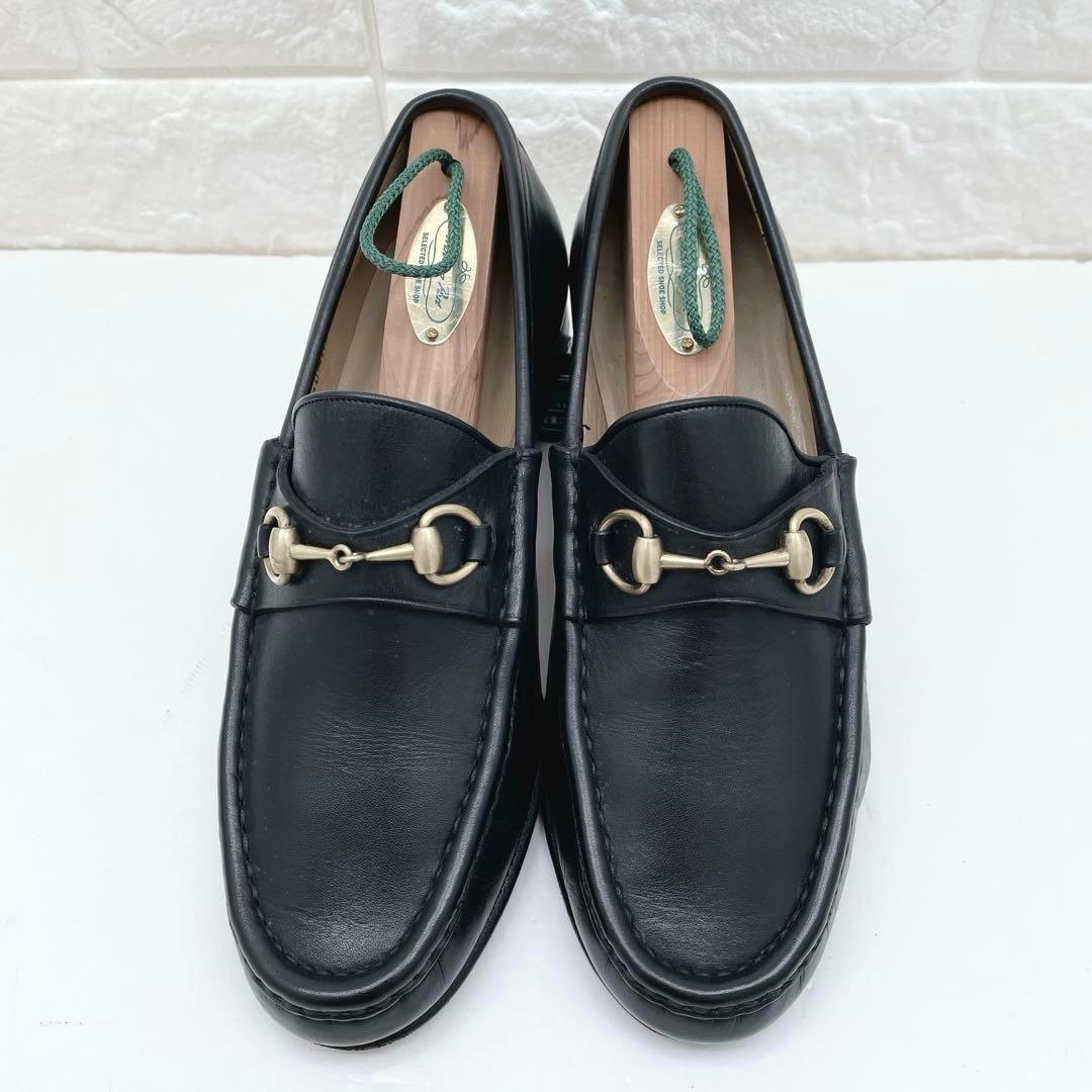 グッチ ホースビット ローファー レザー 本革 ブラック 6B 23.0cm