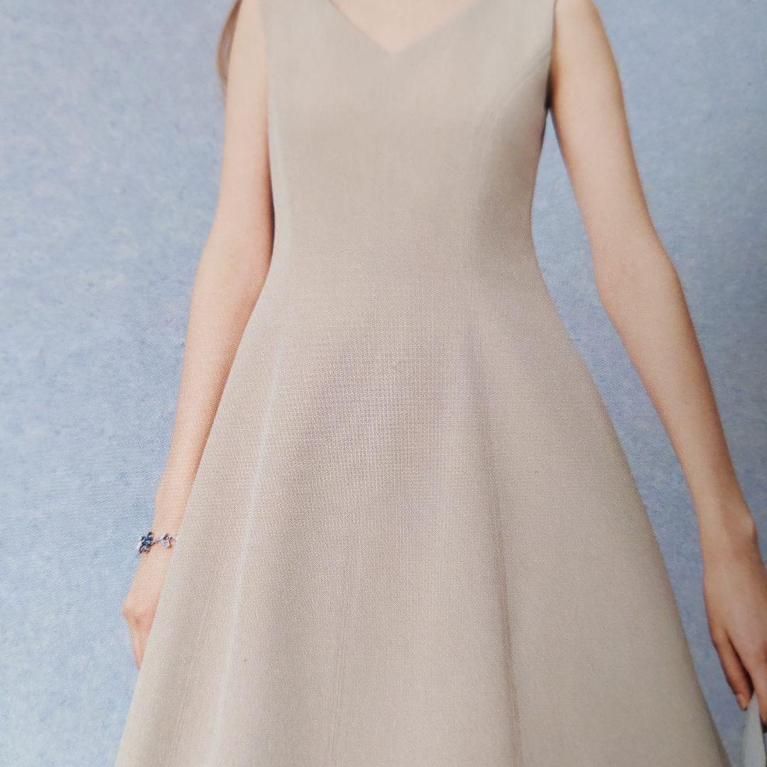 FOXEY NEW YORK ノースリーブワンピース ベージュ