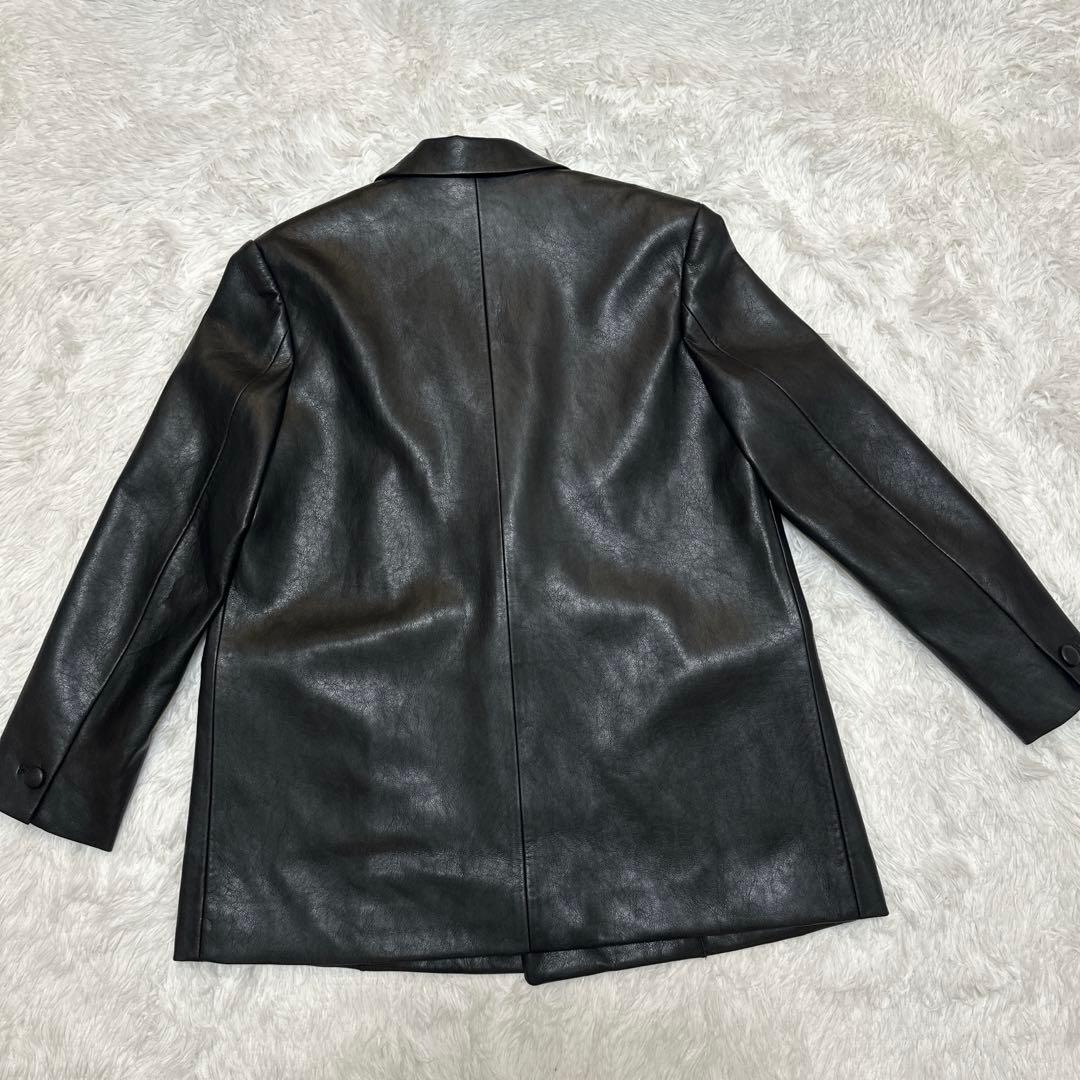 ⭐️新品　未使用品　Mila Owenフェイクレザービッグショルダージャケット　黒