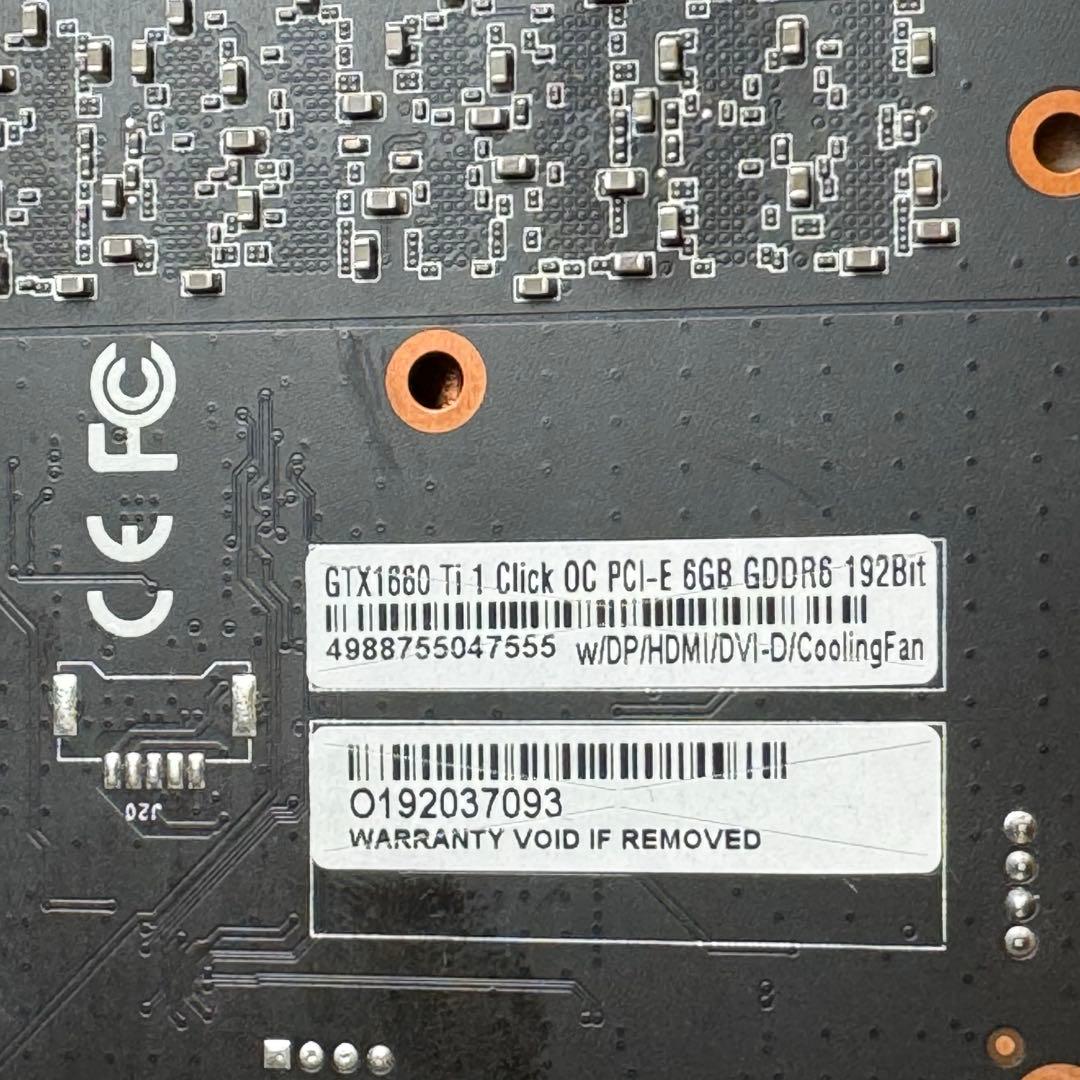グラフィックボード・グラボ・ビデオカード NVIDIA GEFORCE GTX 1660Ti 6G