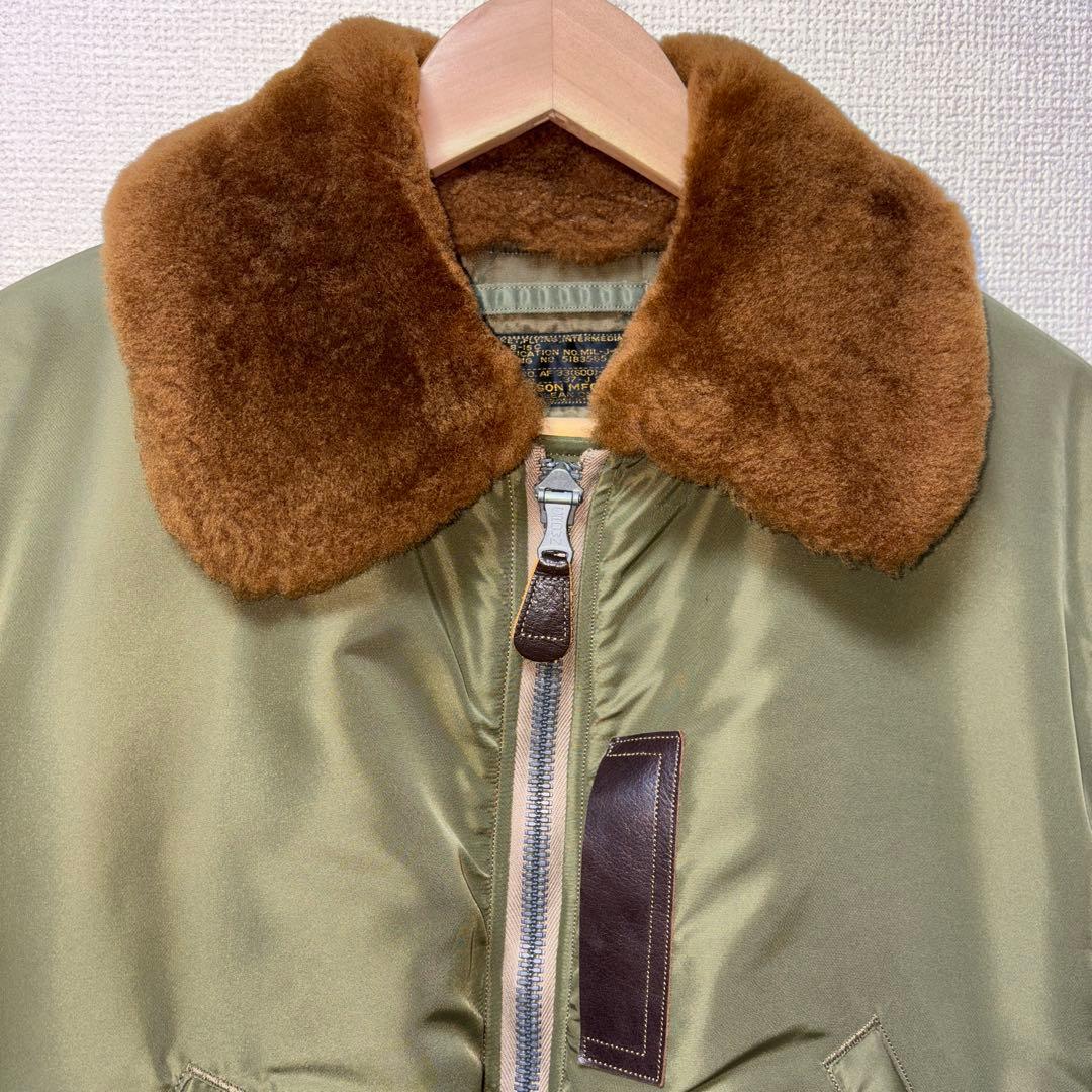 バズリクソンズ B15C 38 フライトジャケット オリーブ ファー襟付き