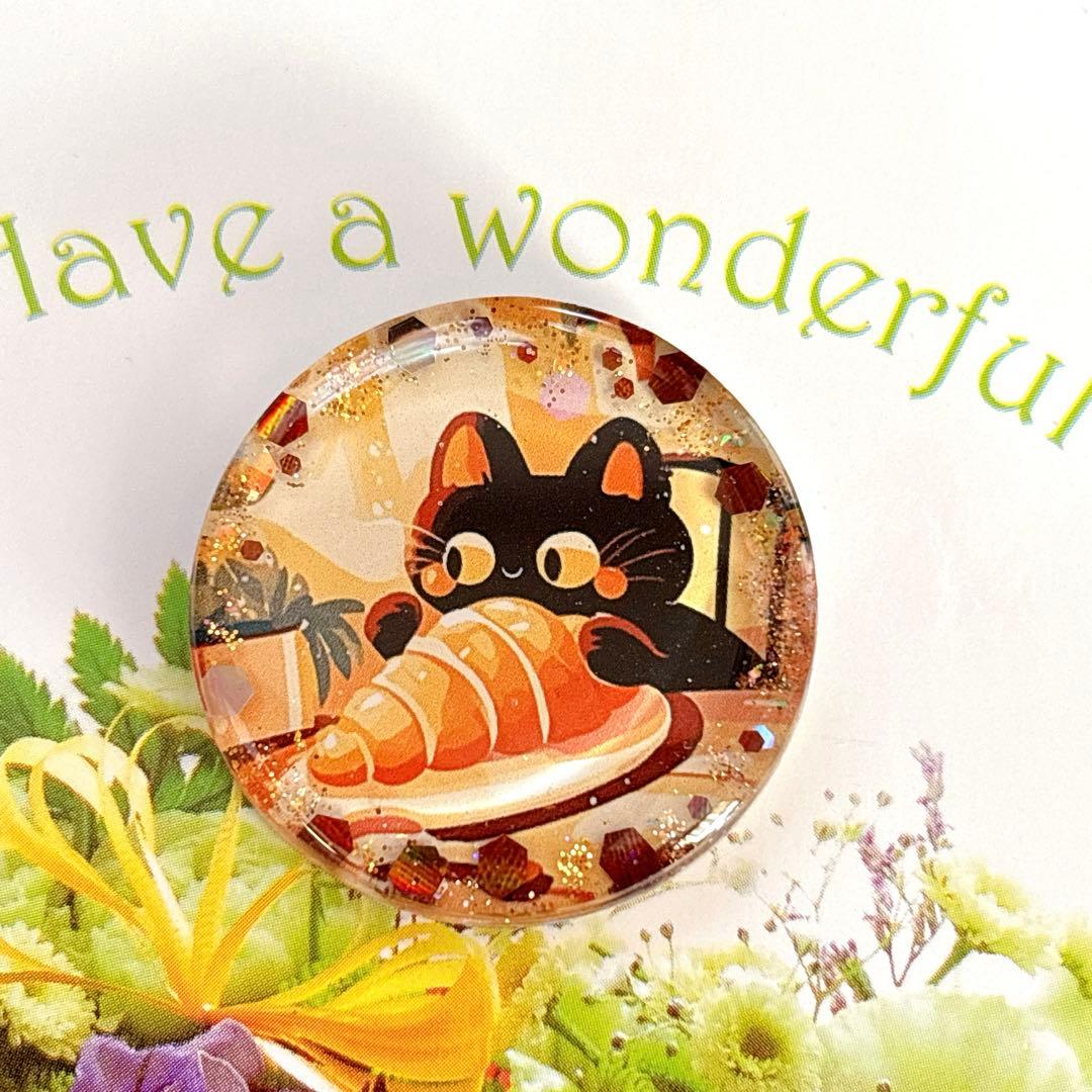 NO 562レジン　ヘアゴム　ブローチ　ハンドメイド　猫ちゃん