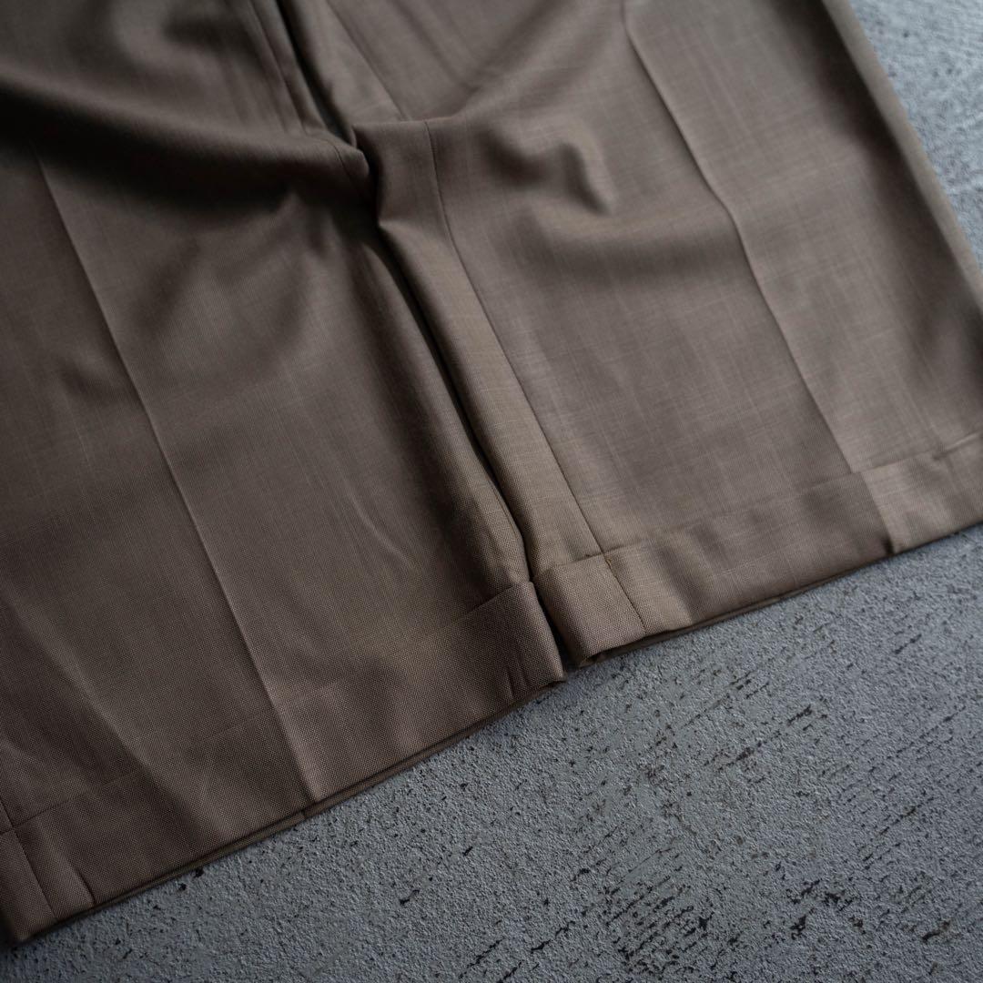 90s Ralph Lauren レーヨン×ポリ ツータック ワイドスラックス