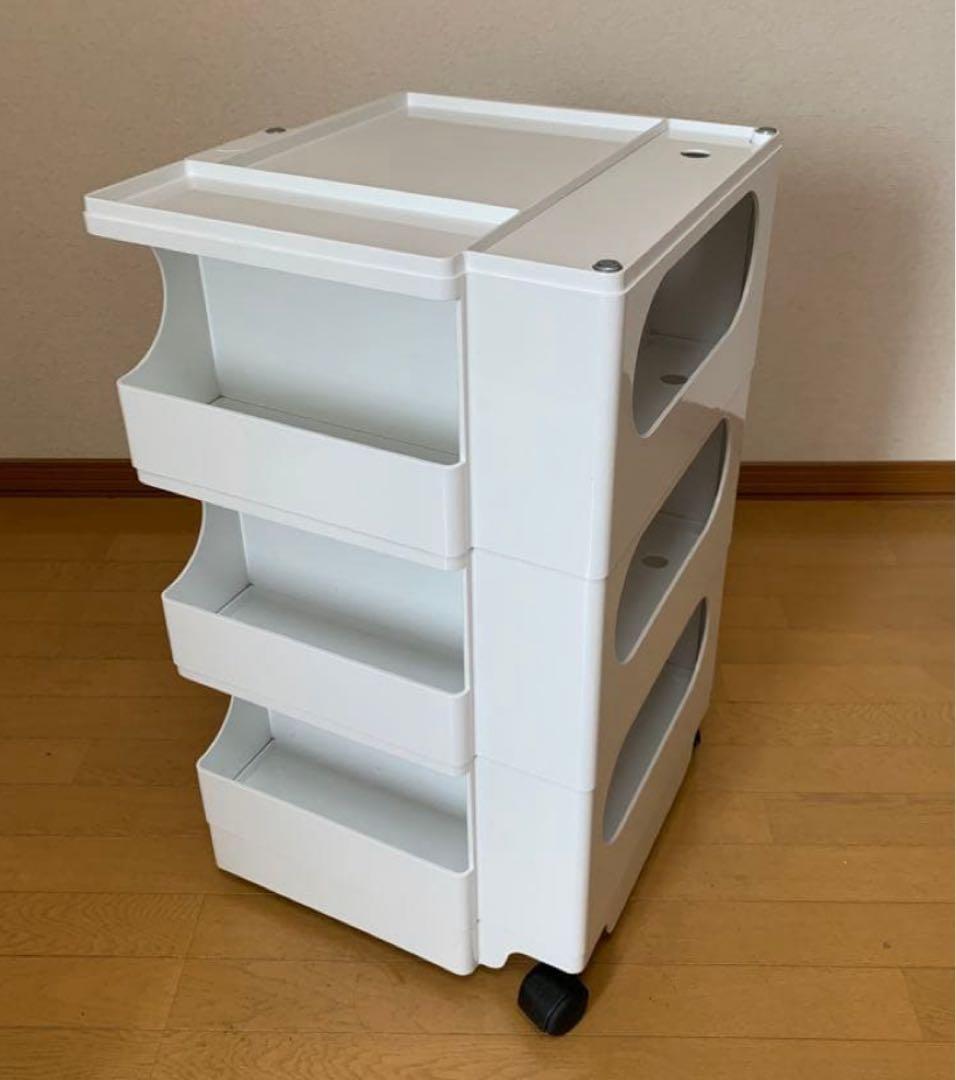 ボビーワゴン（3段5トレイ、ホワイト）