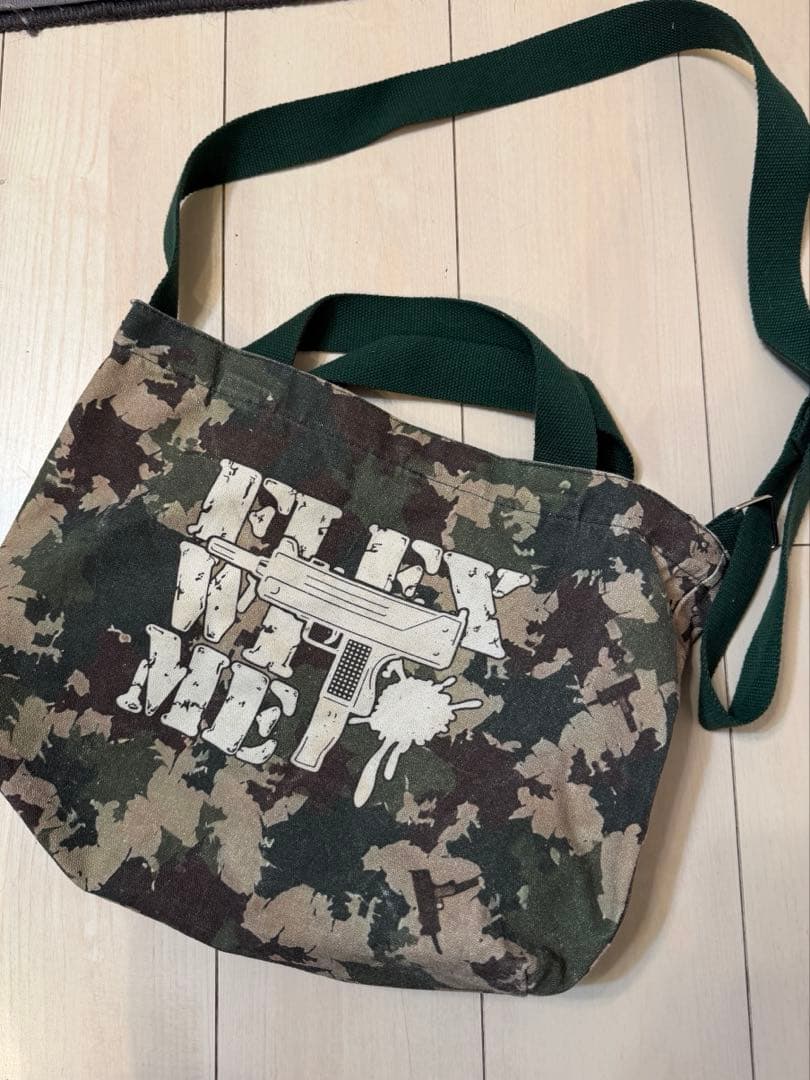 【即完売モデル】flexwitme 迷彩　ショルダーバッグ　yokokids