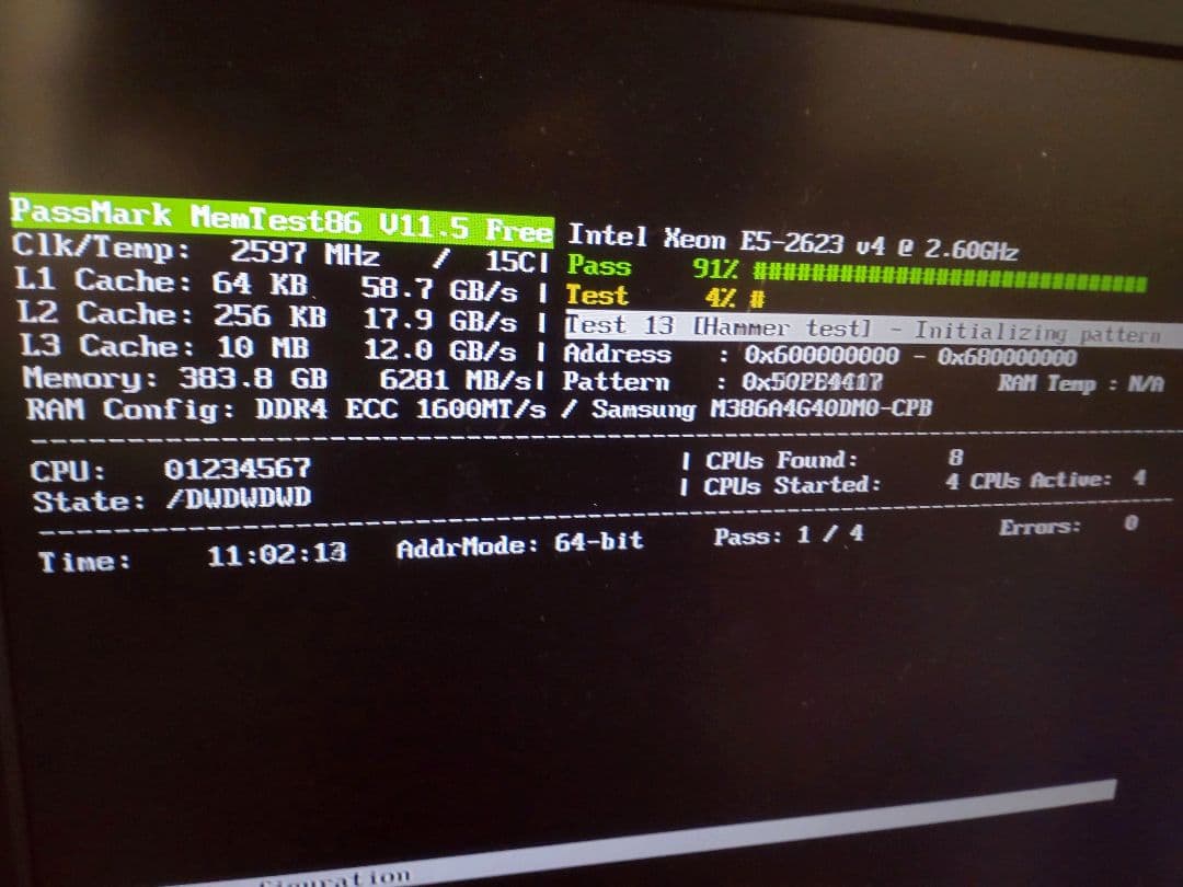 DDR4メモリ　PC4-2133P　32GB 4枚 計128GB　b