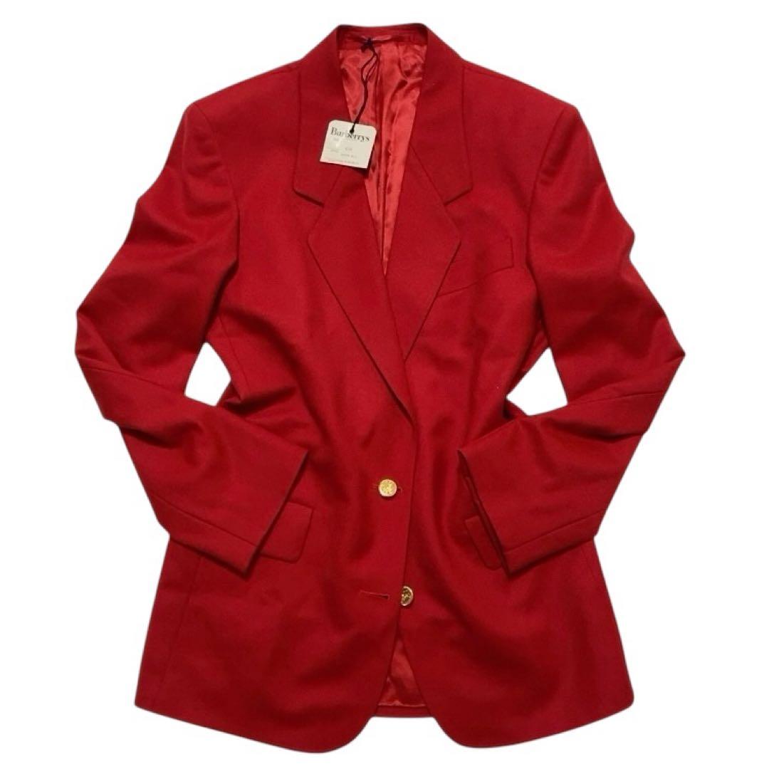 Burberrys デッドストック 新品未使用 赤ブレザー 金ボタン 英国製