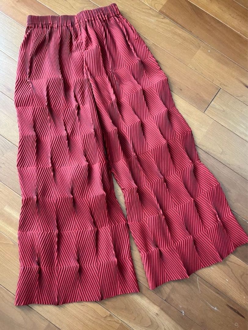 【未使用美品】A.POC.ABLE 22SS TYPE W 赤 ワイドパンツ