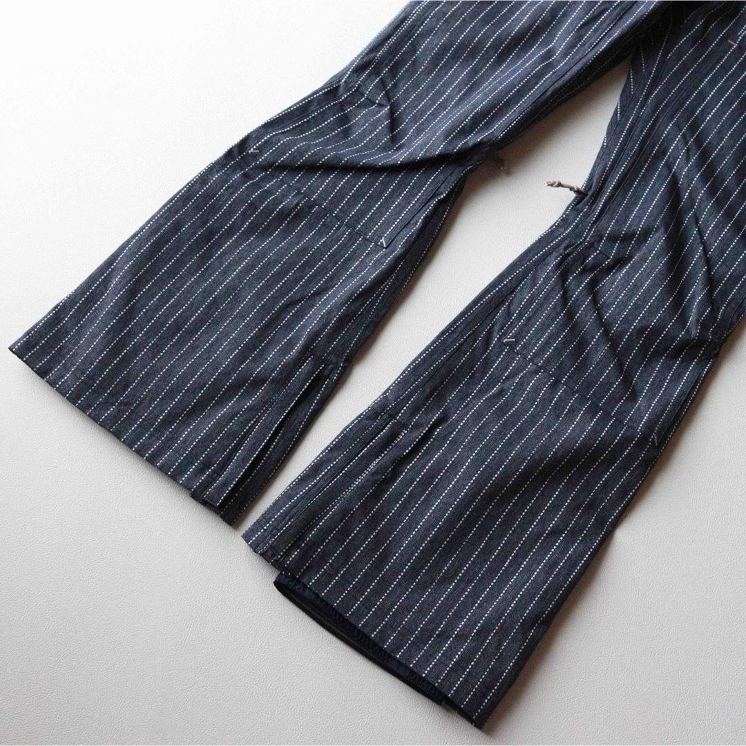 5462【美品】バートン ビブパンツ ストライプ　ポーチ付き　レディース