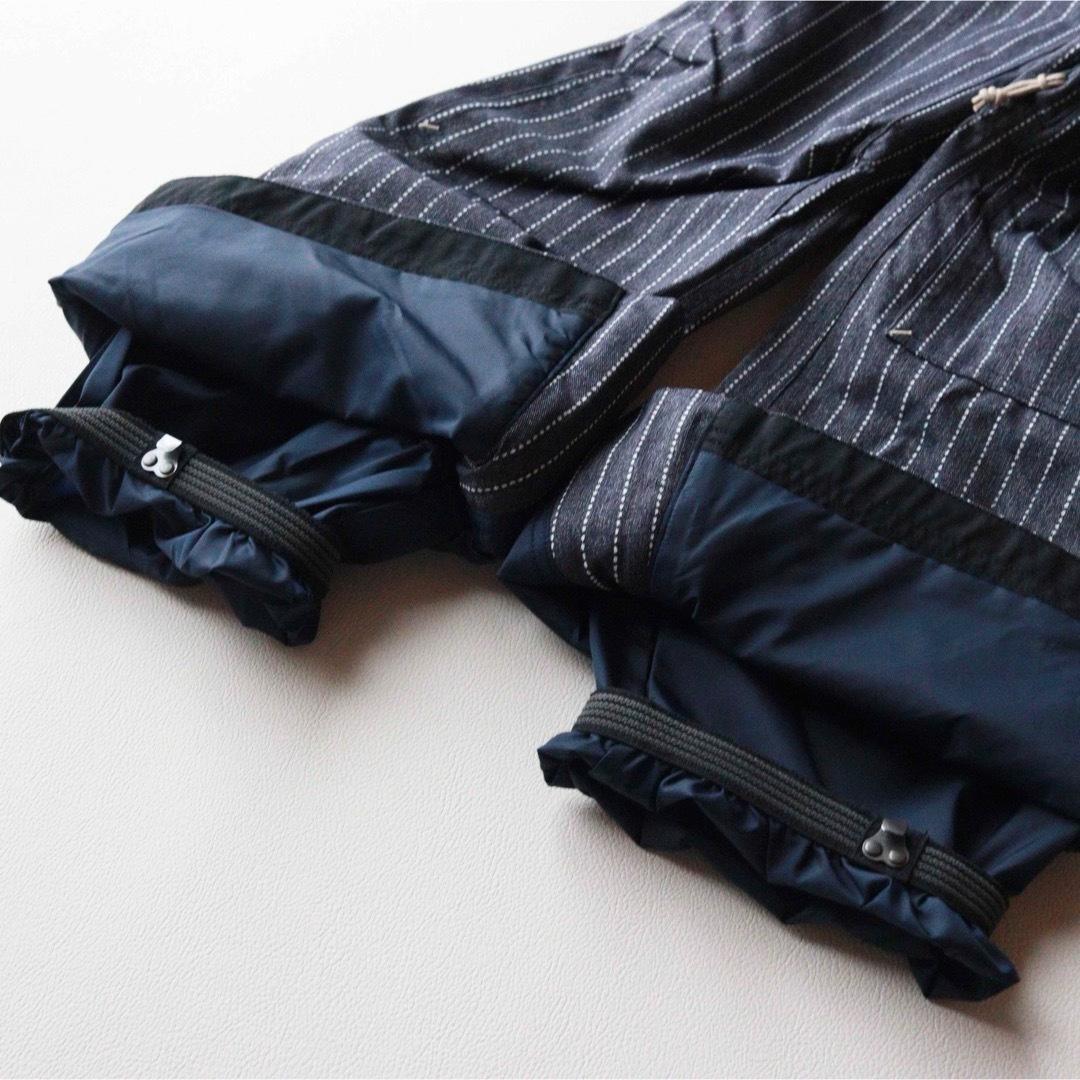 5462【美品】バートン ビブパンツ ストライプ　ポーチ付き　レディース